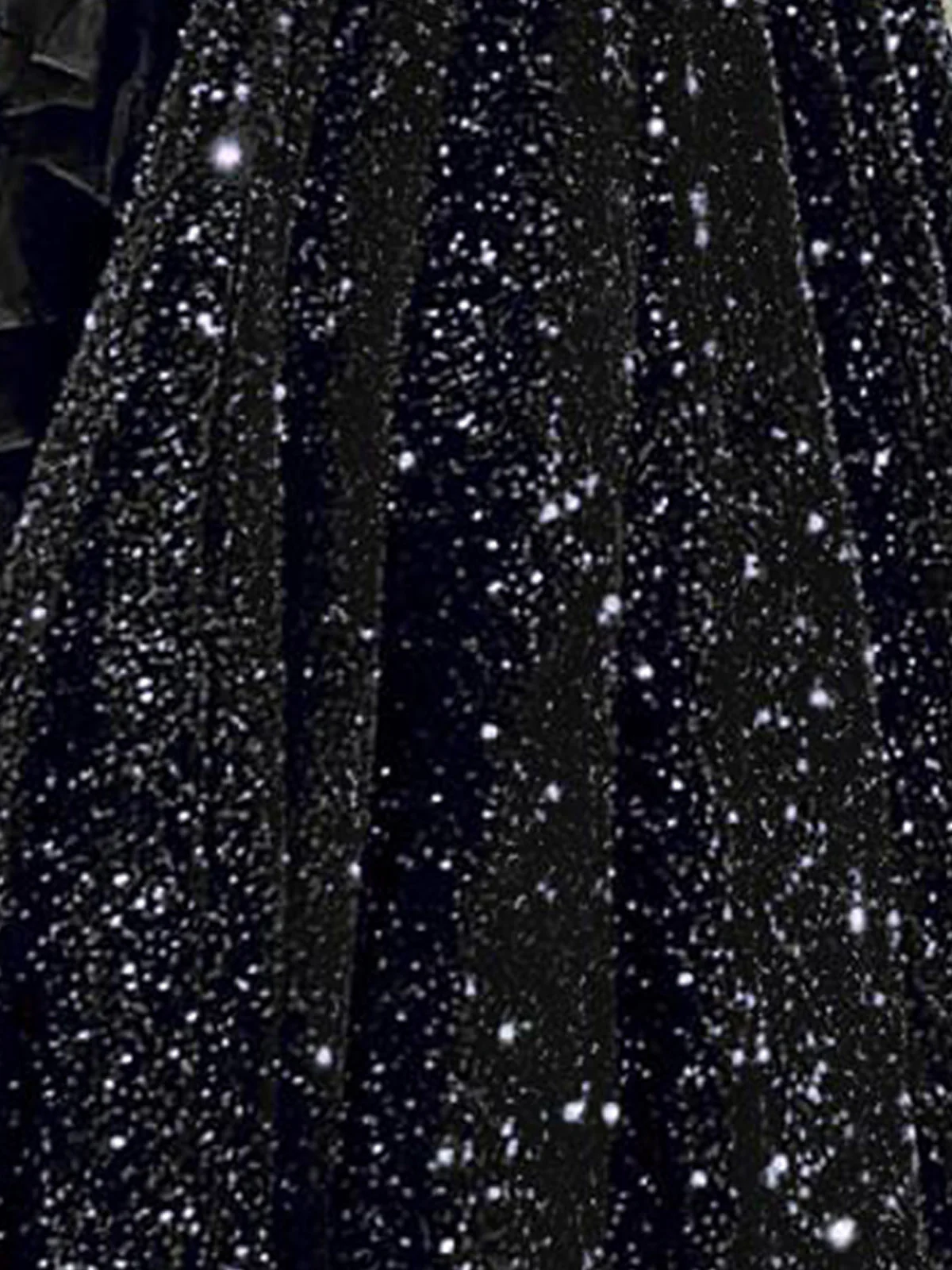 Odette Women Black Designer Sequence Semi Stitched Lehenga With Unstitched Blouse - Image 3
