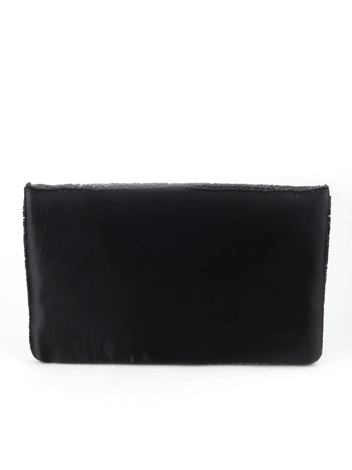 Odette Women Black Designer Tickle And Beads Envelope Clutch - Image 4