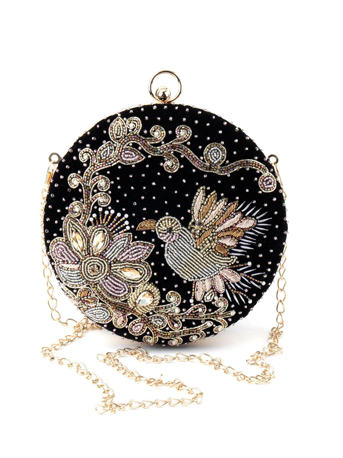 Odette Women Black Exquisite Clutch - Image 3