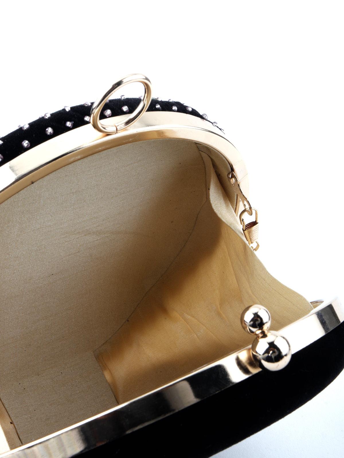 Odette Women Black Exquisite Clutch - Image 6