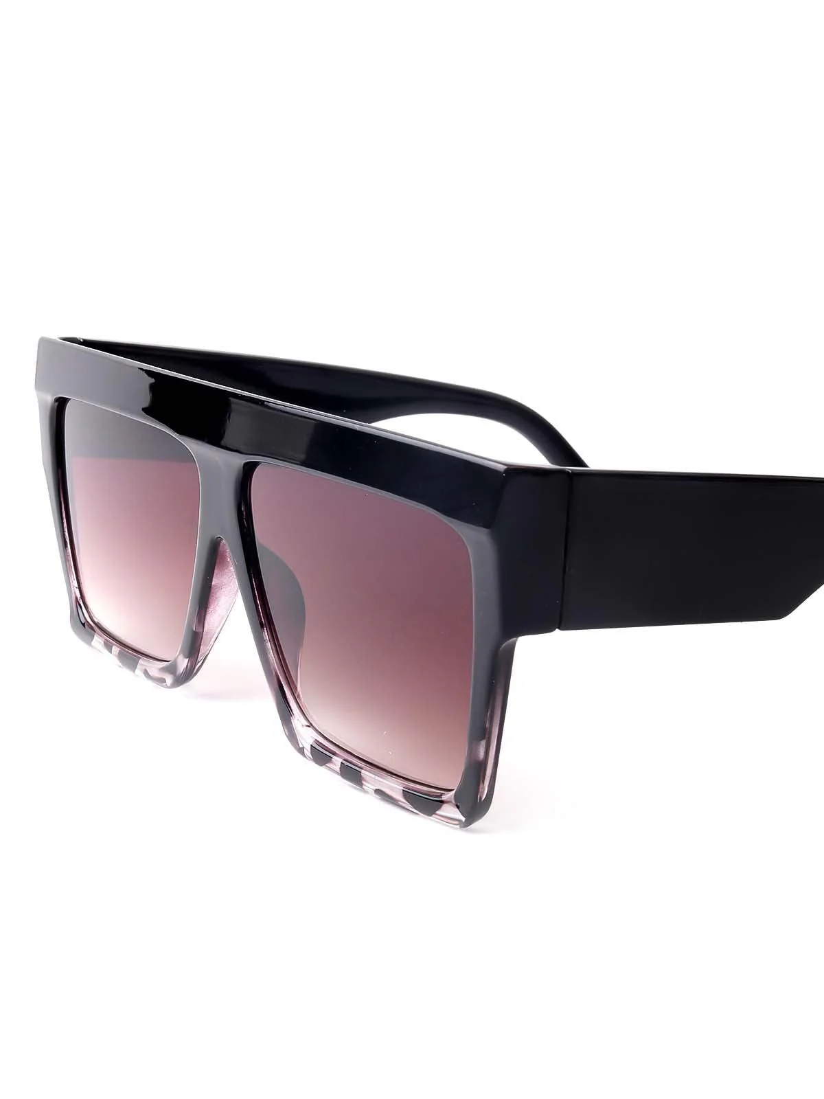 Odette Women Black Frame Tinted Oversized Sunglasses - Image 5