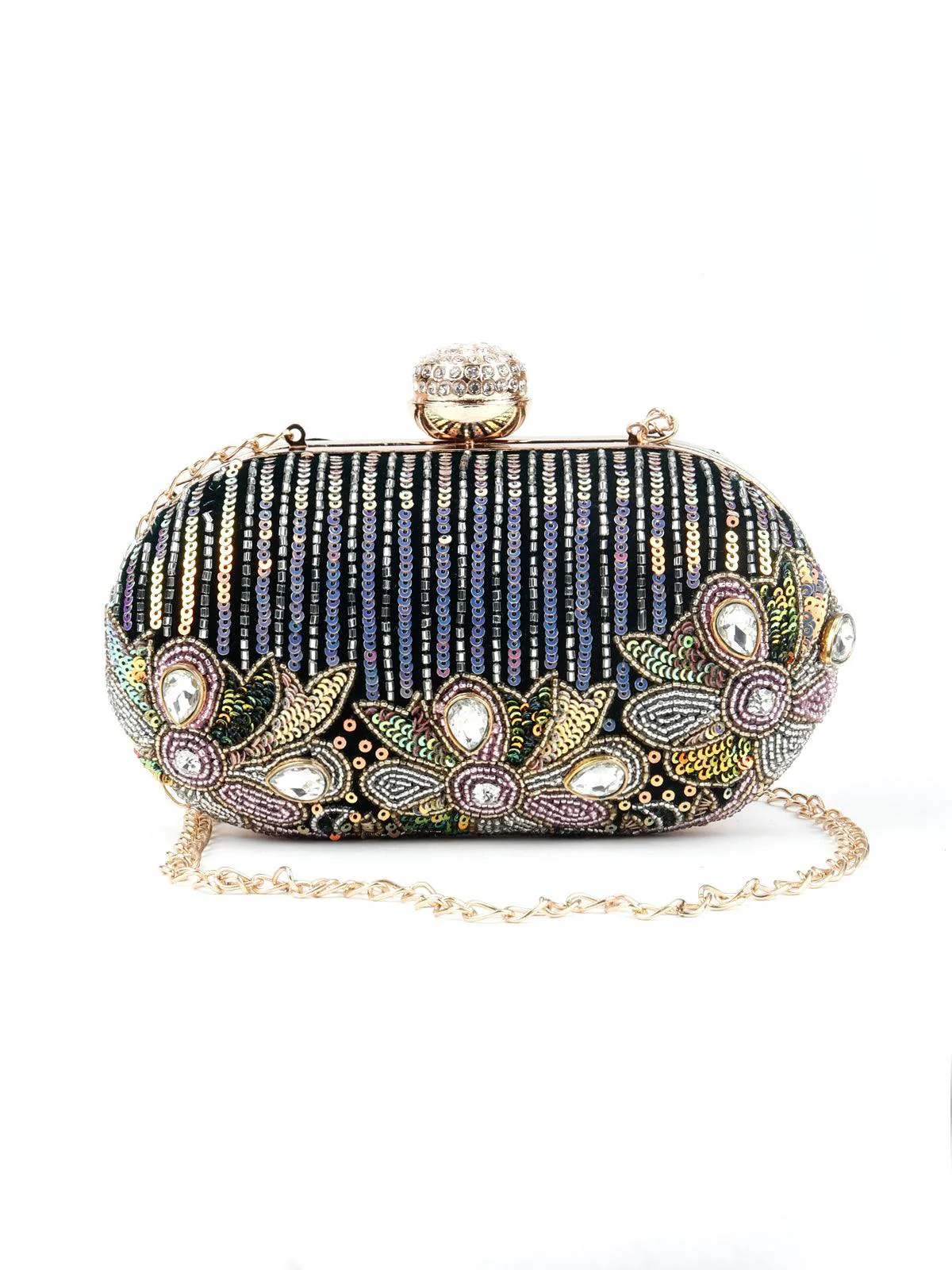 Odette Women Black Graceful Clutch - Image 2
