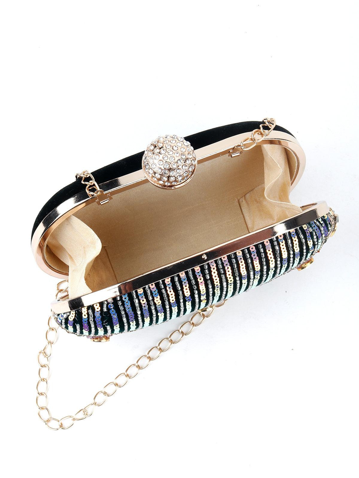 Odette Women Black Graceful Clutch - Image 4