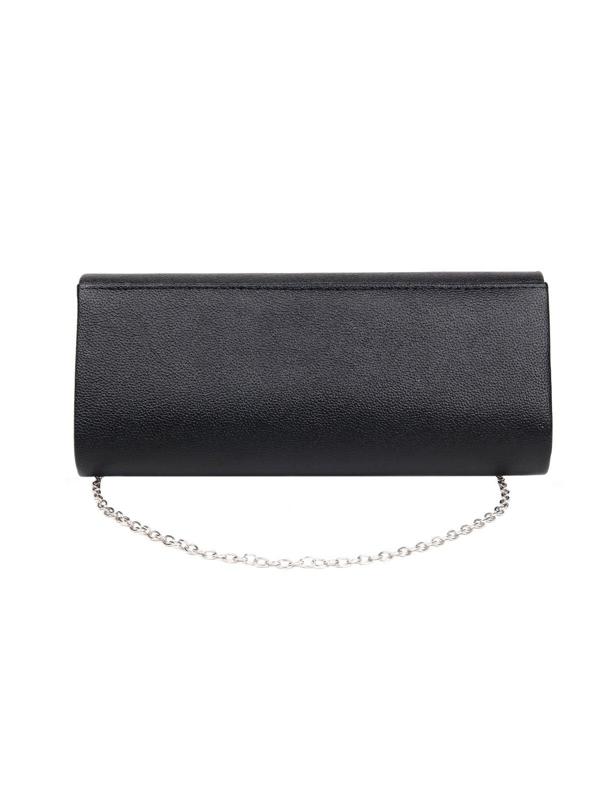 Odette Women Black Metal Clutch - Image 5
