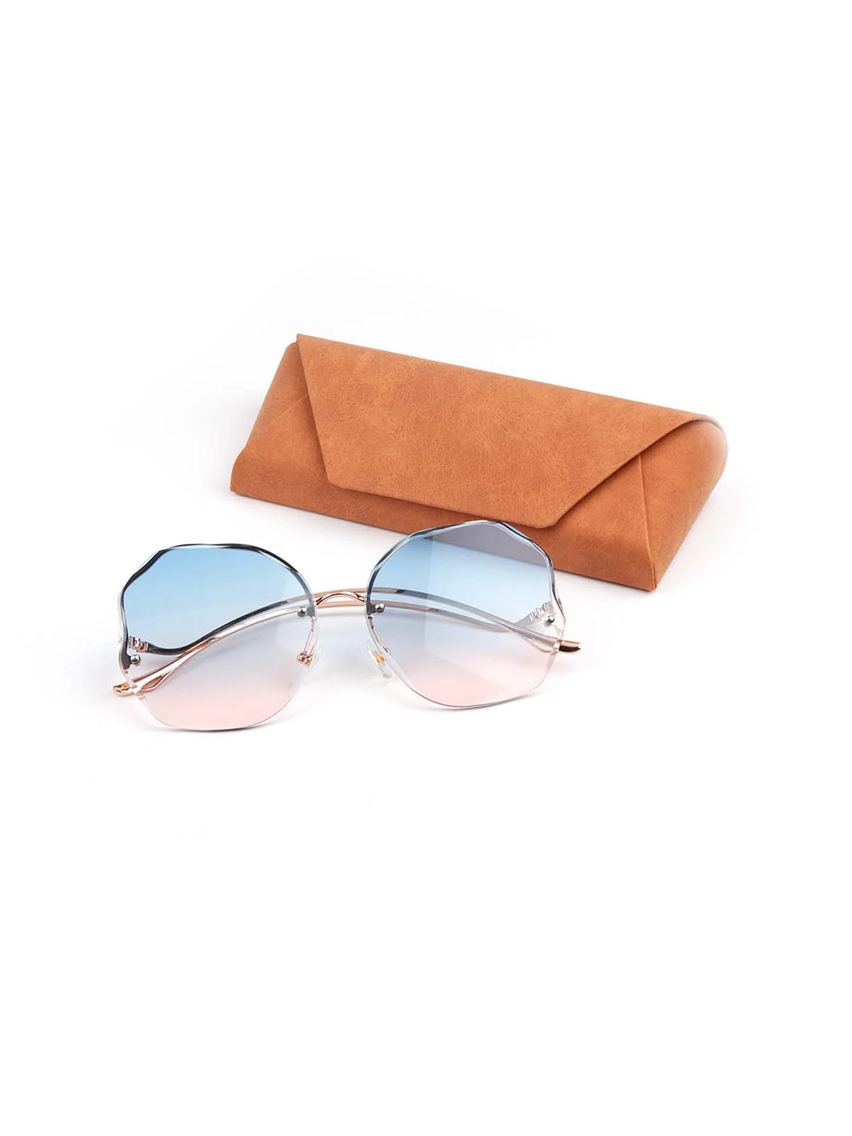 Odette Blue And Pink Tined Sunglasses For Women - Image 10