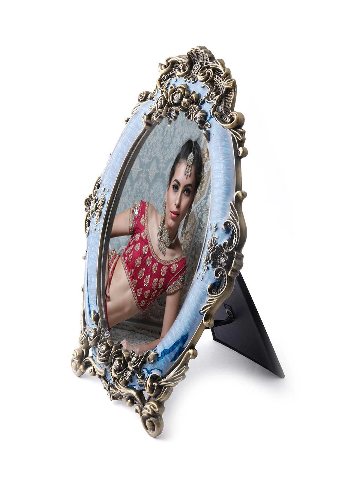Odette Women Blue Classical Oval Shapped Photoframe - Image 3