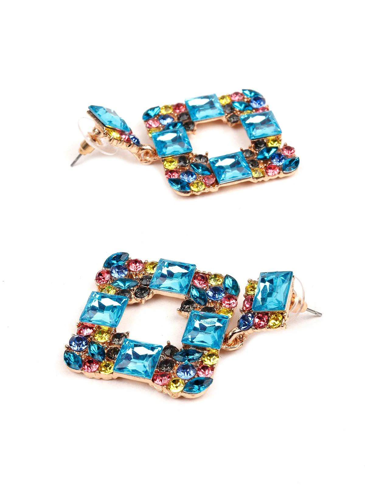 Odette Women Blue Metal Earrings - Image 6