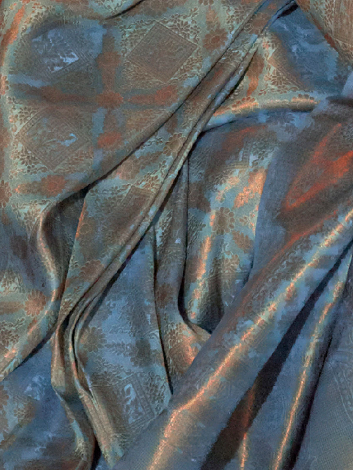 Odette Women Blue Festive Woven Silk Saree With Unstitched Blouse - Image 3