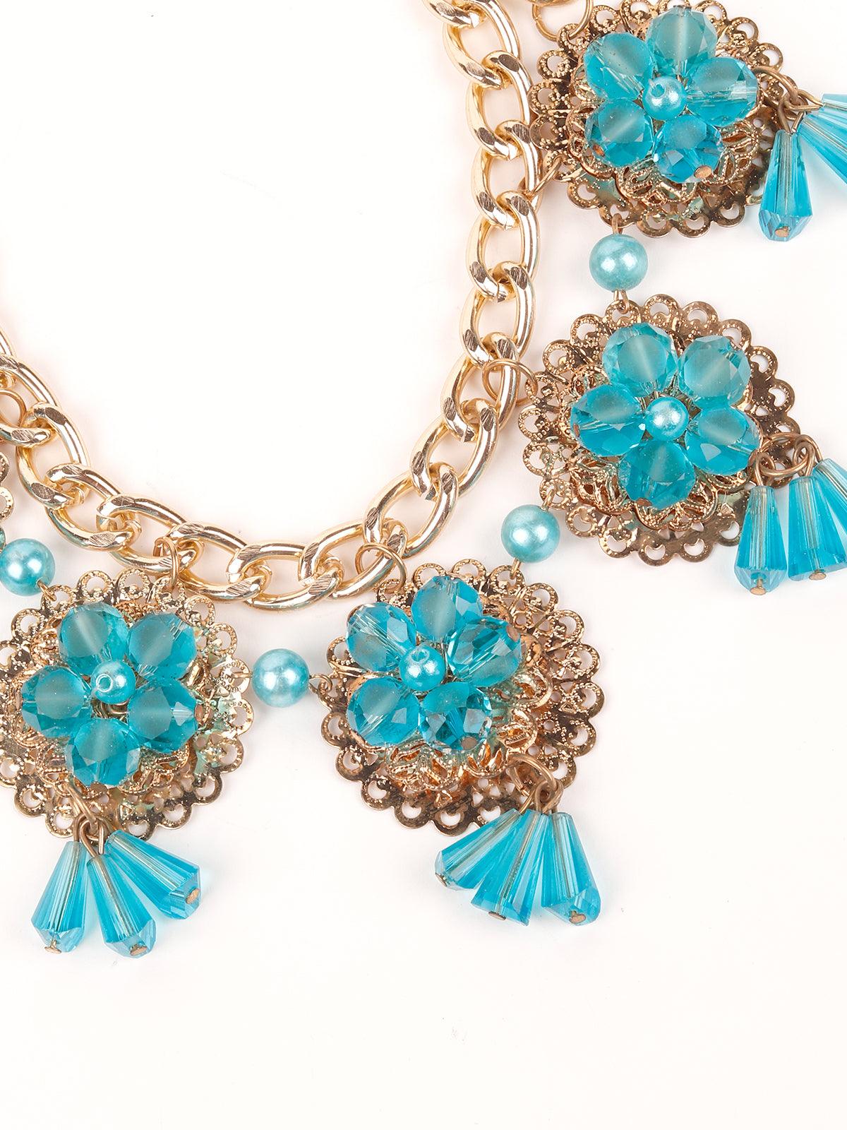 Odette Women Blue Metal Necklace - Image 4