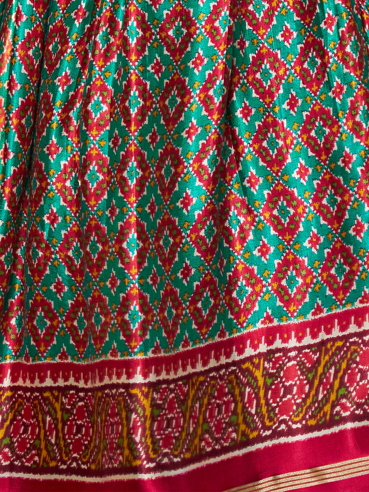 Odette Women Blue Silk Printed Semi Stitched Lehenga With Unstitched Blouse - Image 6