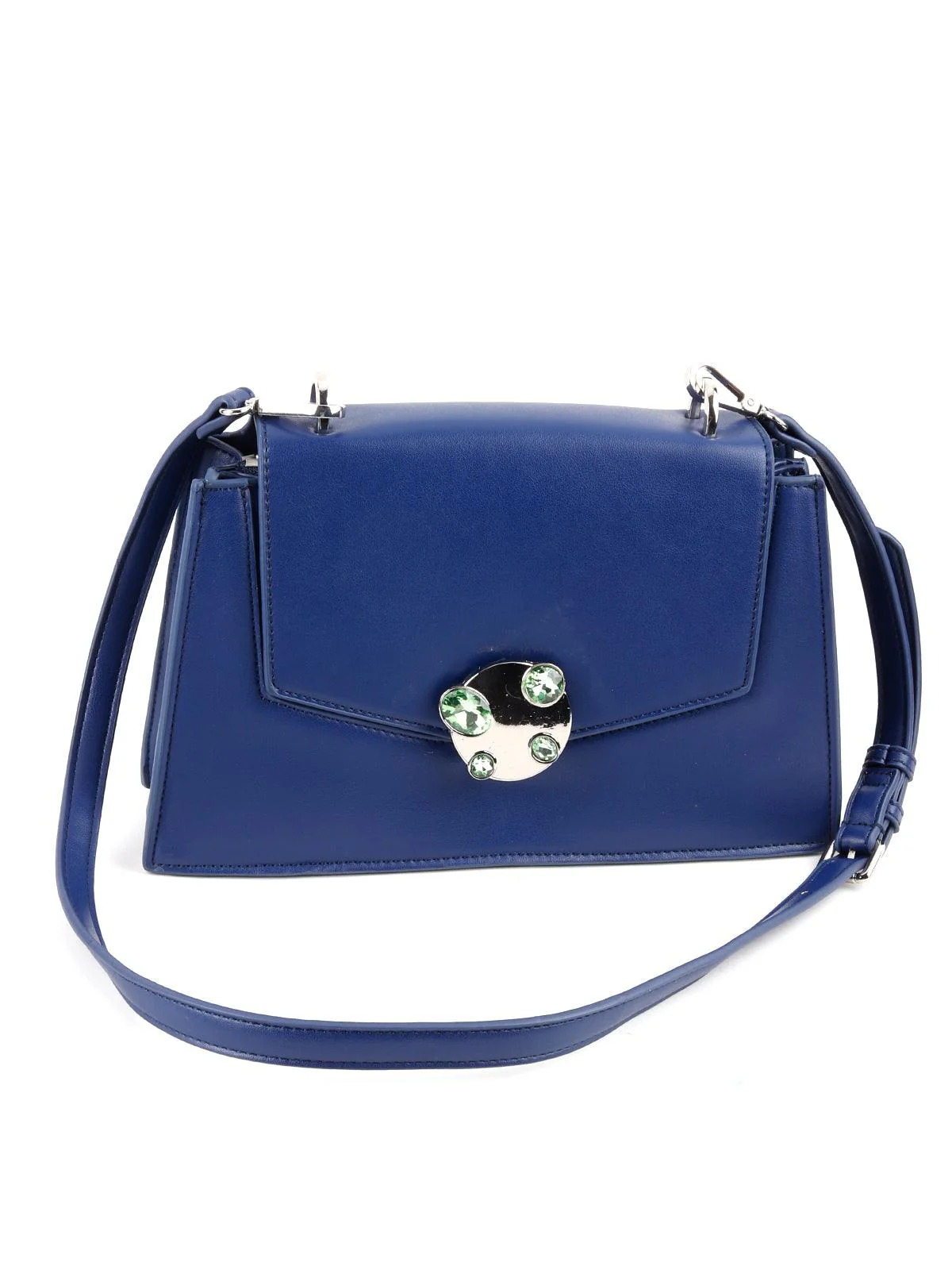 Odette Women Bluish Purple Leather Bag - Image 3