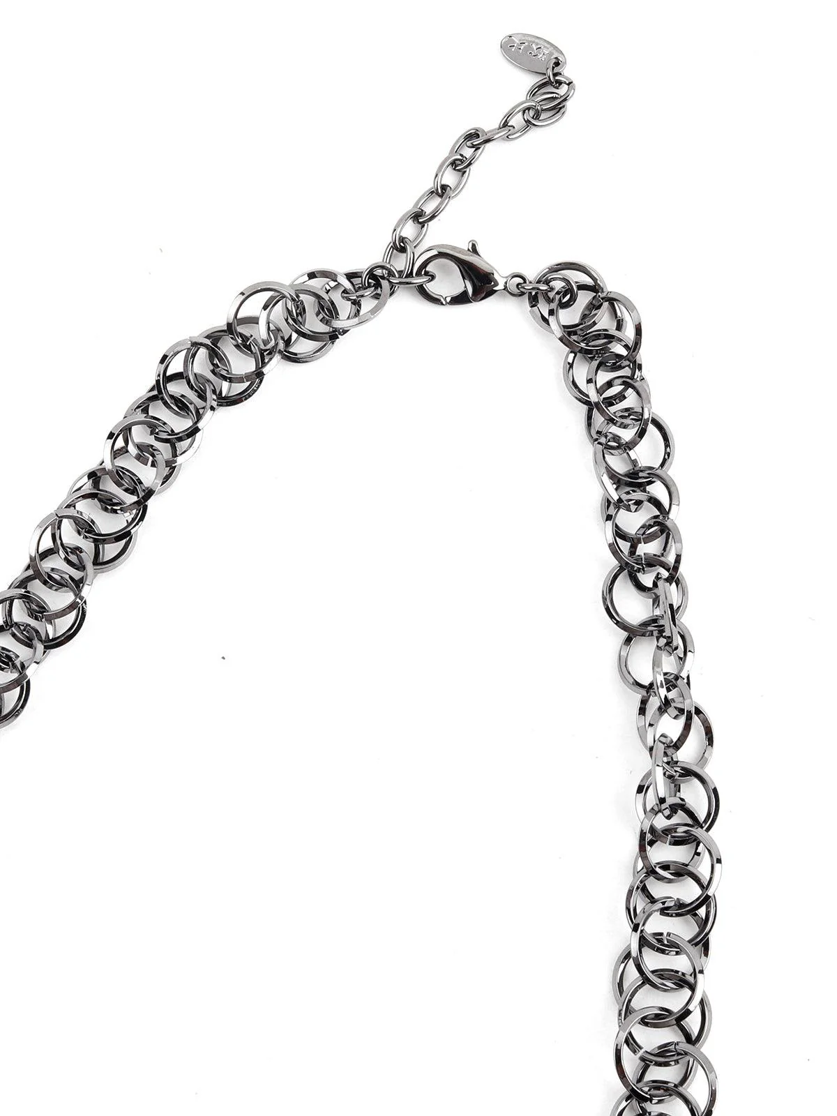 Odette Women Bold Silver Triangular Pendant Necklace - Image 6