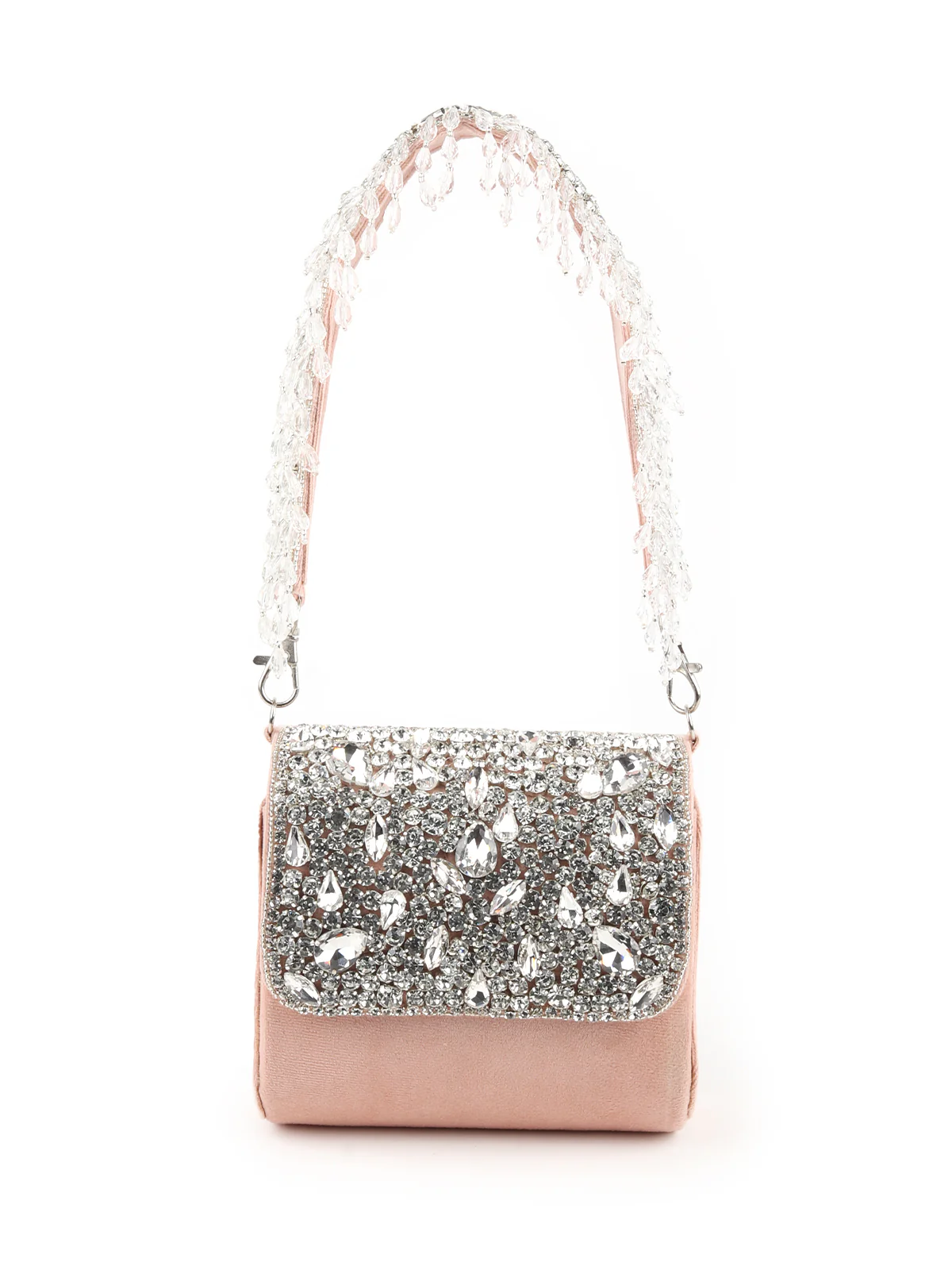 Odette Women Breath-Taking Beige Embellished Handbag - Image 3