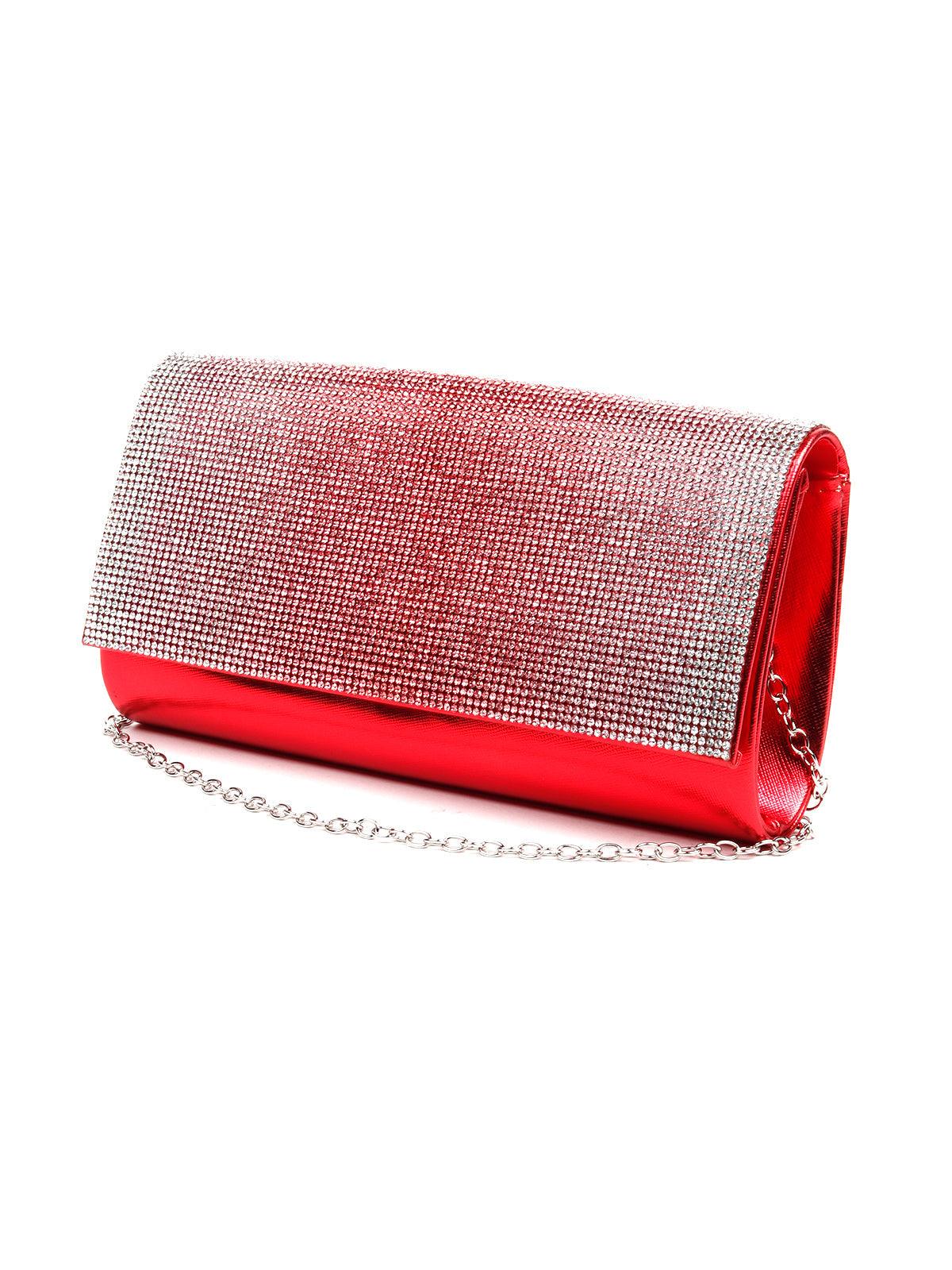 Odette Women Red Metal Sling Bag - Image 4