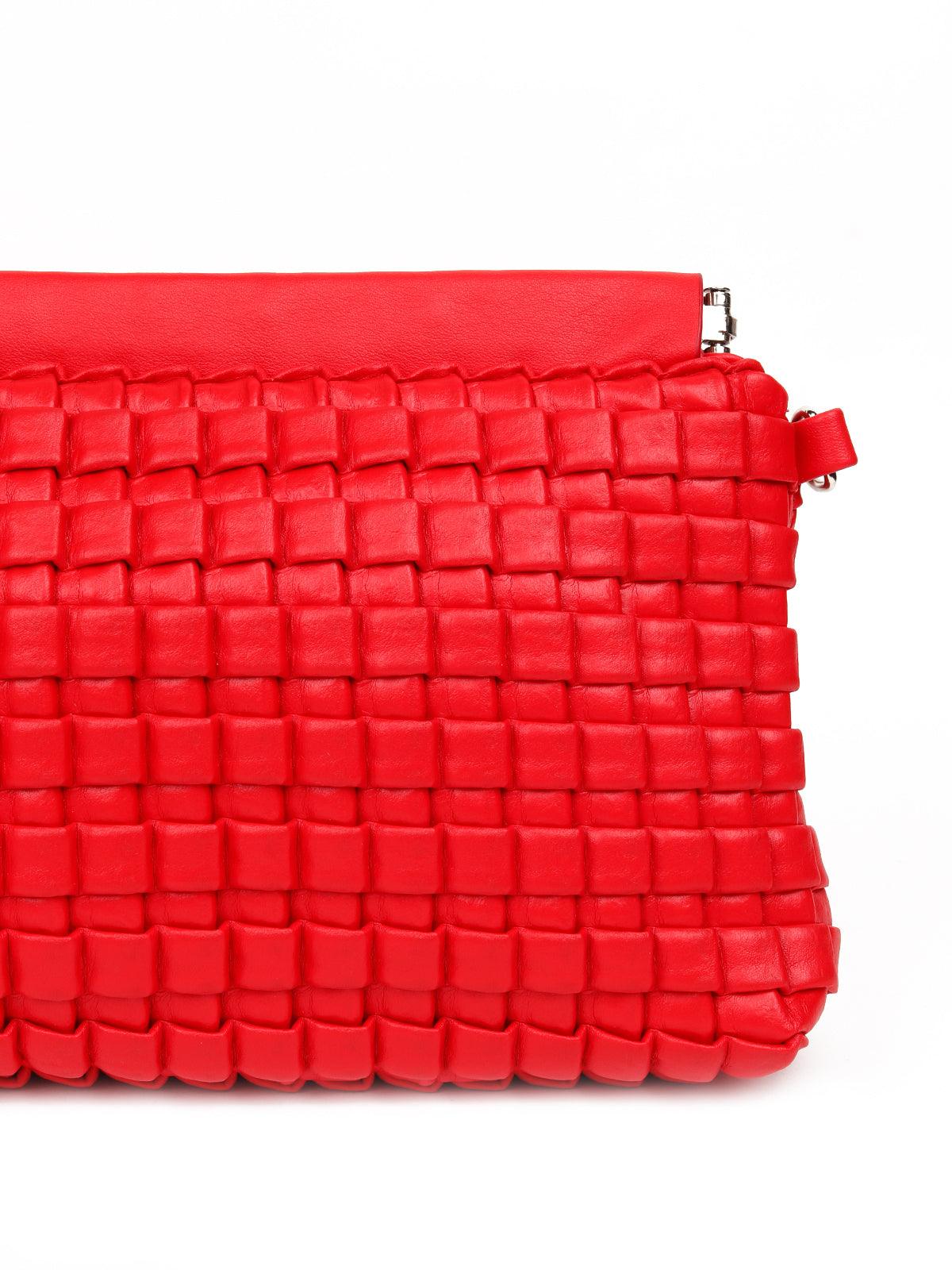 Odette Women Red Metal Sling Bag - Image 5