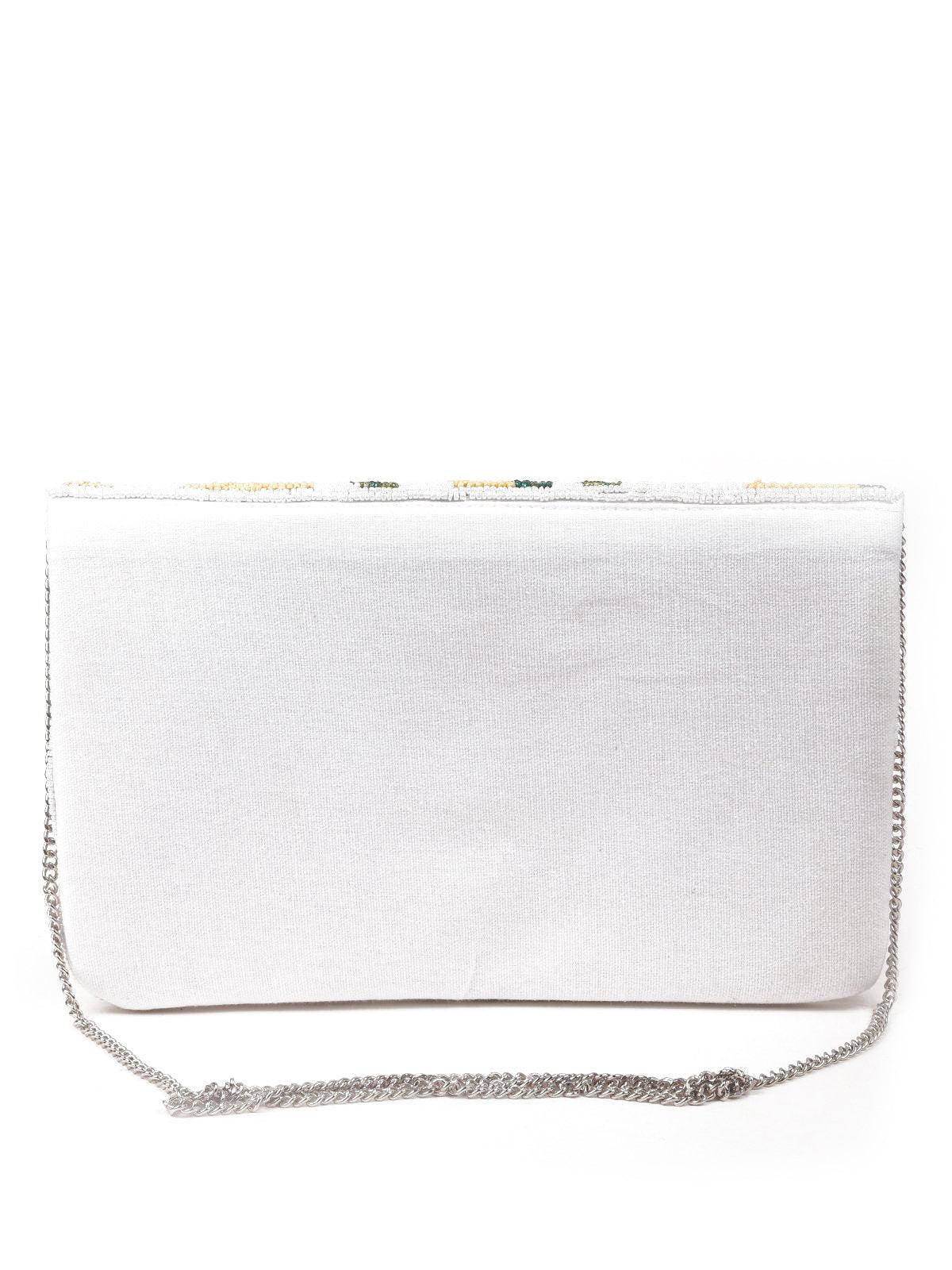 Odette Women Yellow Metal Sling Bag - Image 4