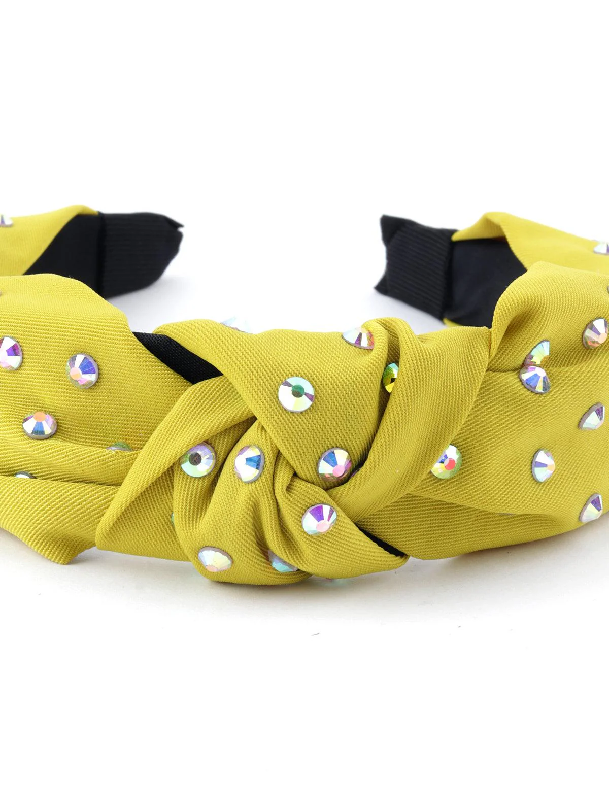 Odette Women Bright Yellow Sequin Hairband - Image 7