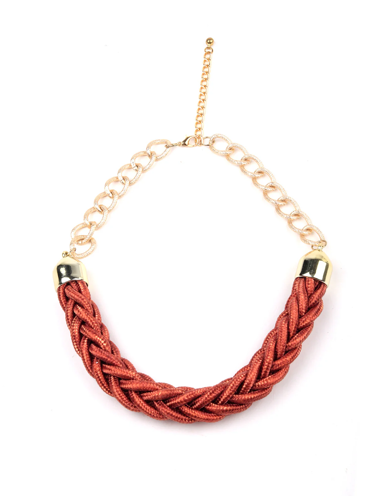 Odette Women Brown Braided Macrame Neckpiece - Image 3