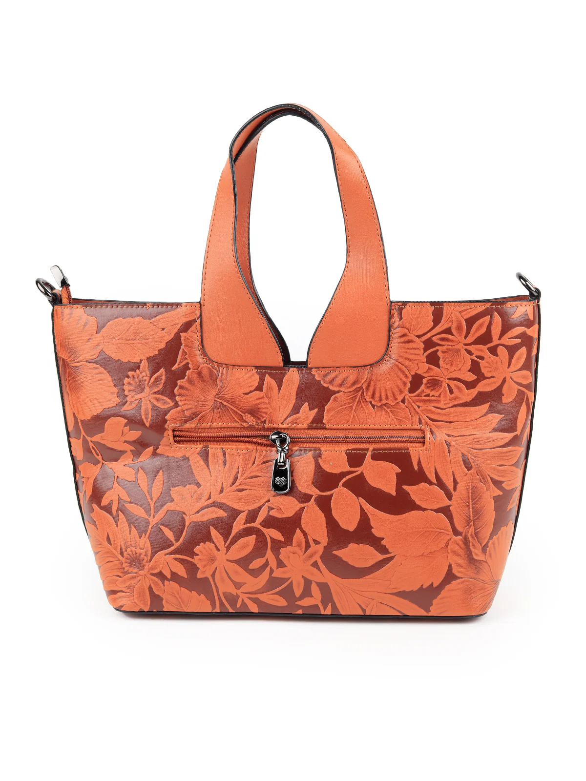 Odette Women Brown Embossed Formal Handbag - Image 5