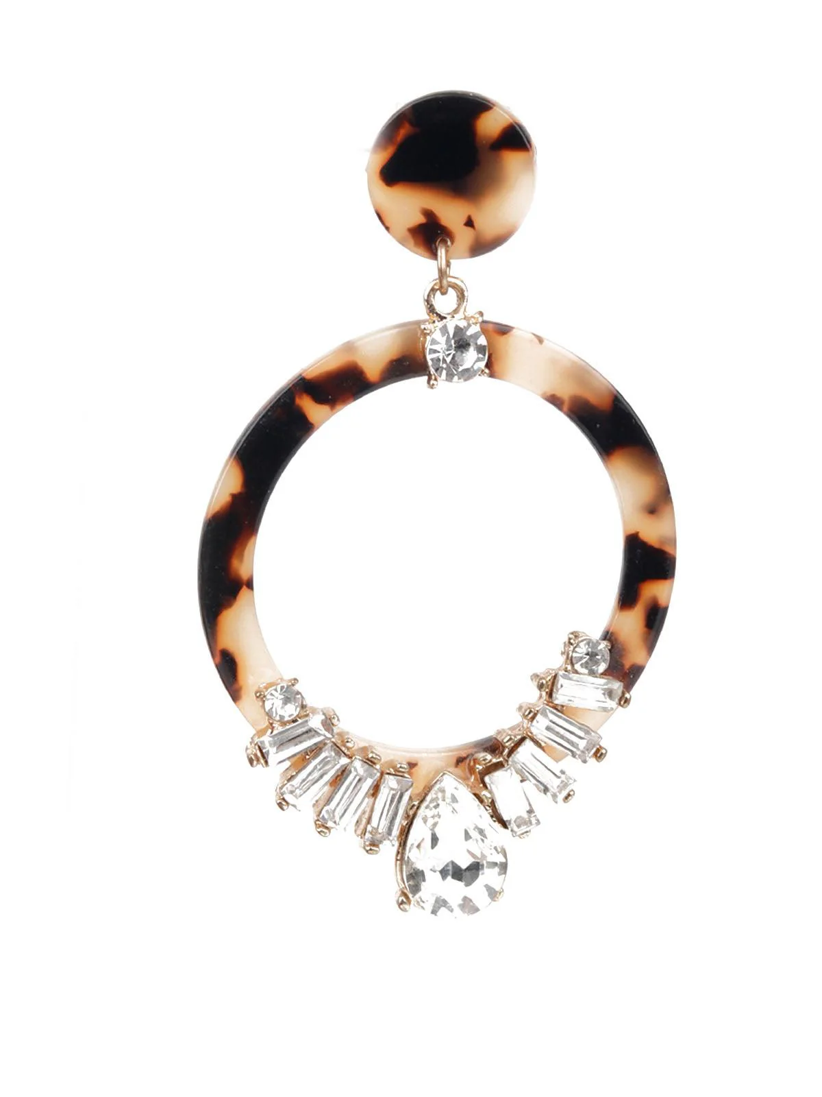 Odette Women Brown Hoop Earrings - Image 2