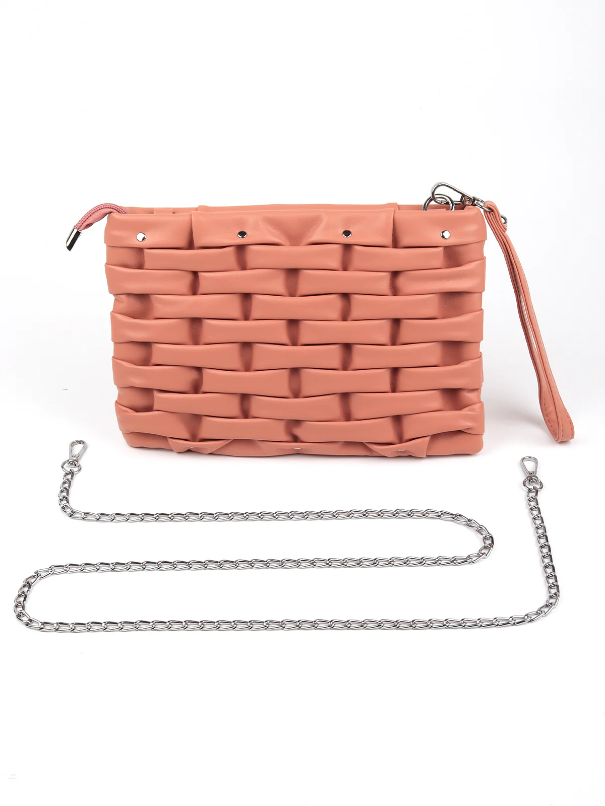 Odette Women Brown Patterned Clutch - Image 3