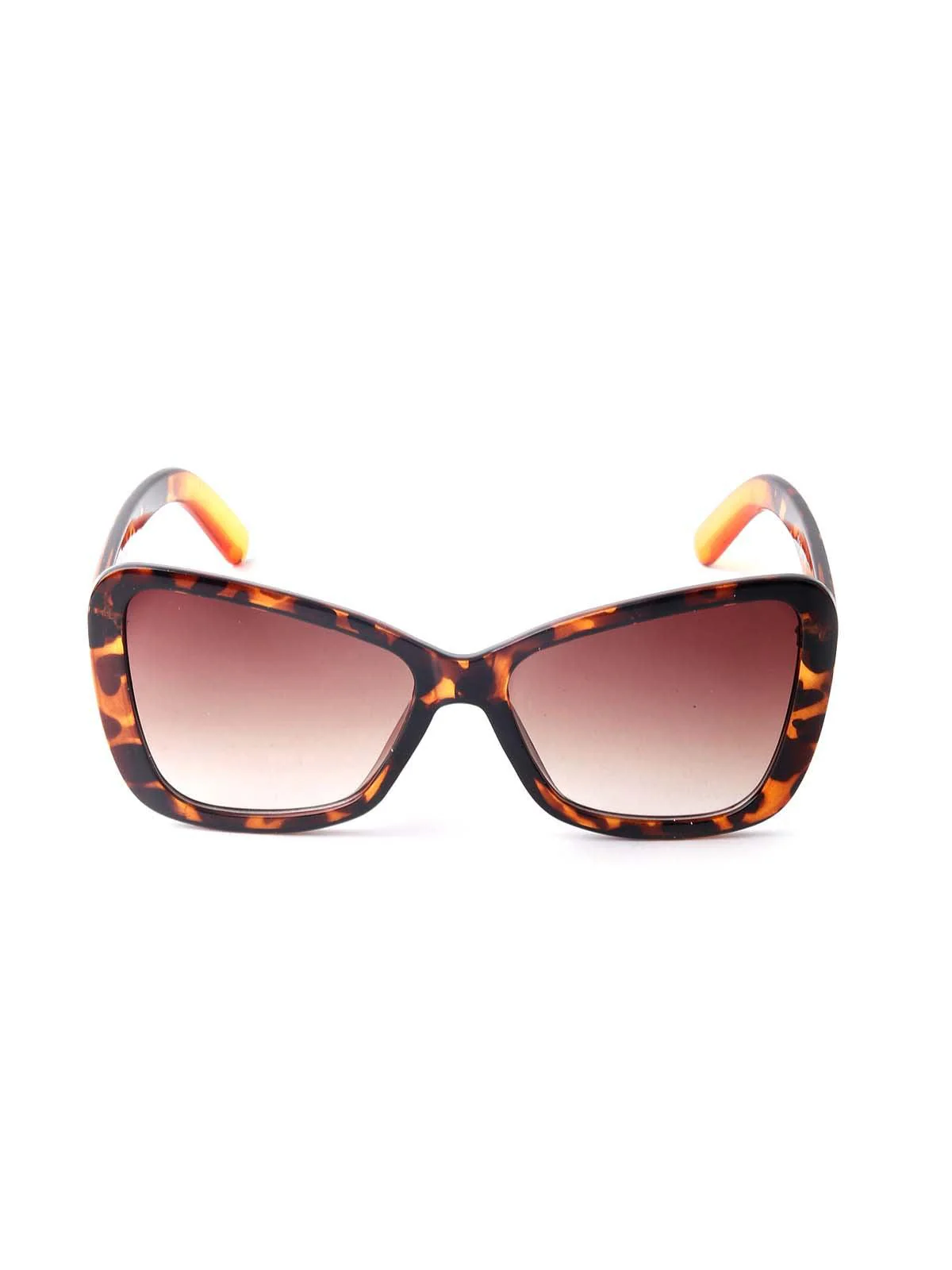Odette Women Brown Print Frame Tinted Sunglasses - Image 3
