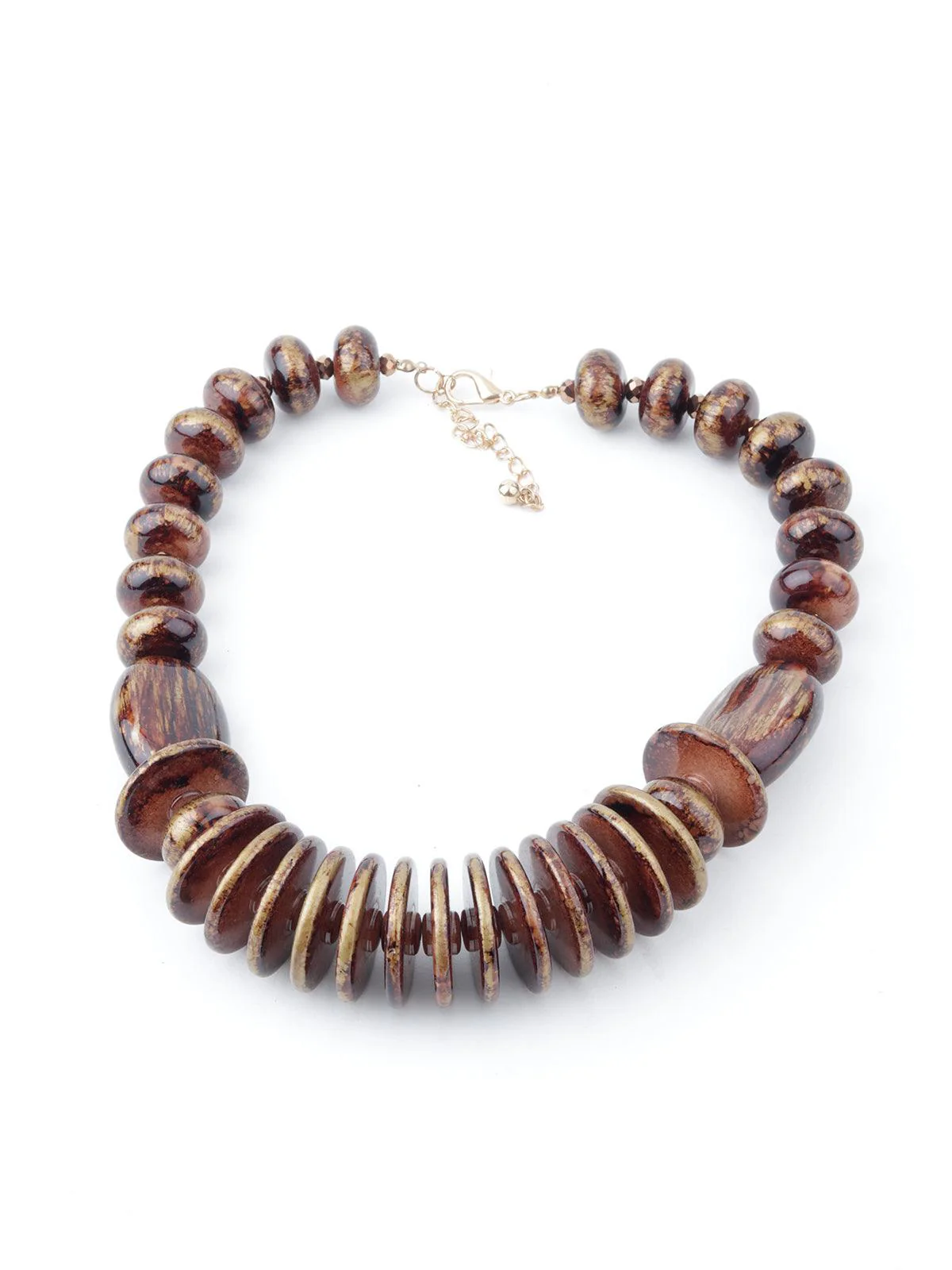 Odette Women Brown Spring Antique Necklace - Image 4