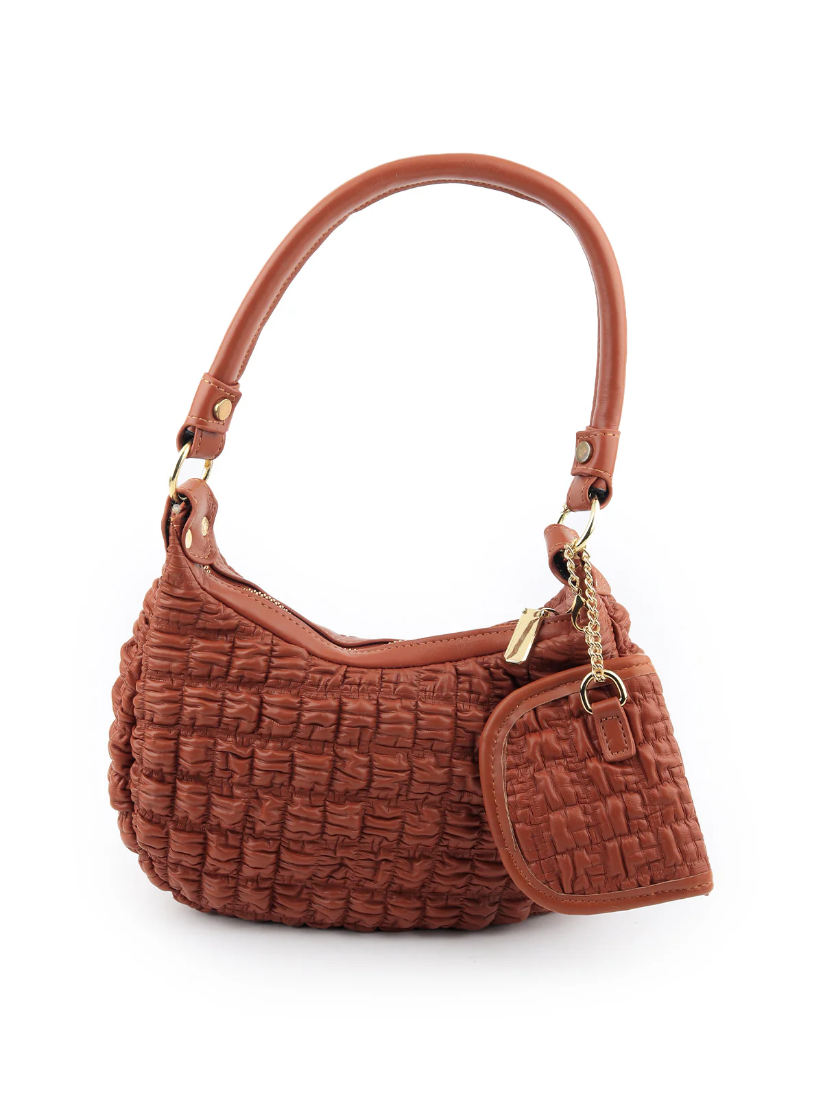 Odette Women Brown Textured Handbag - Image 3