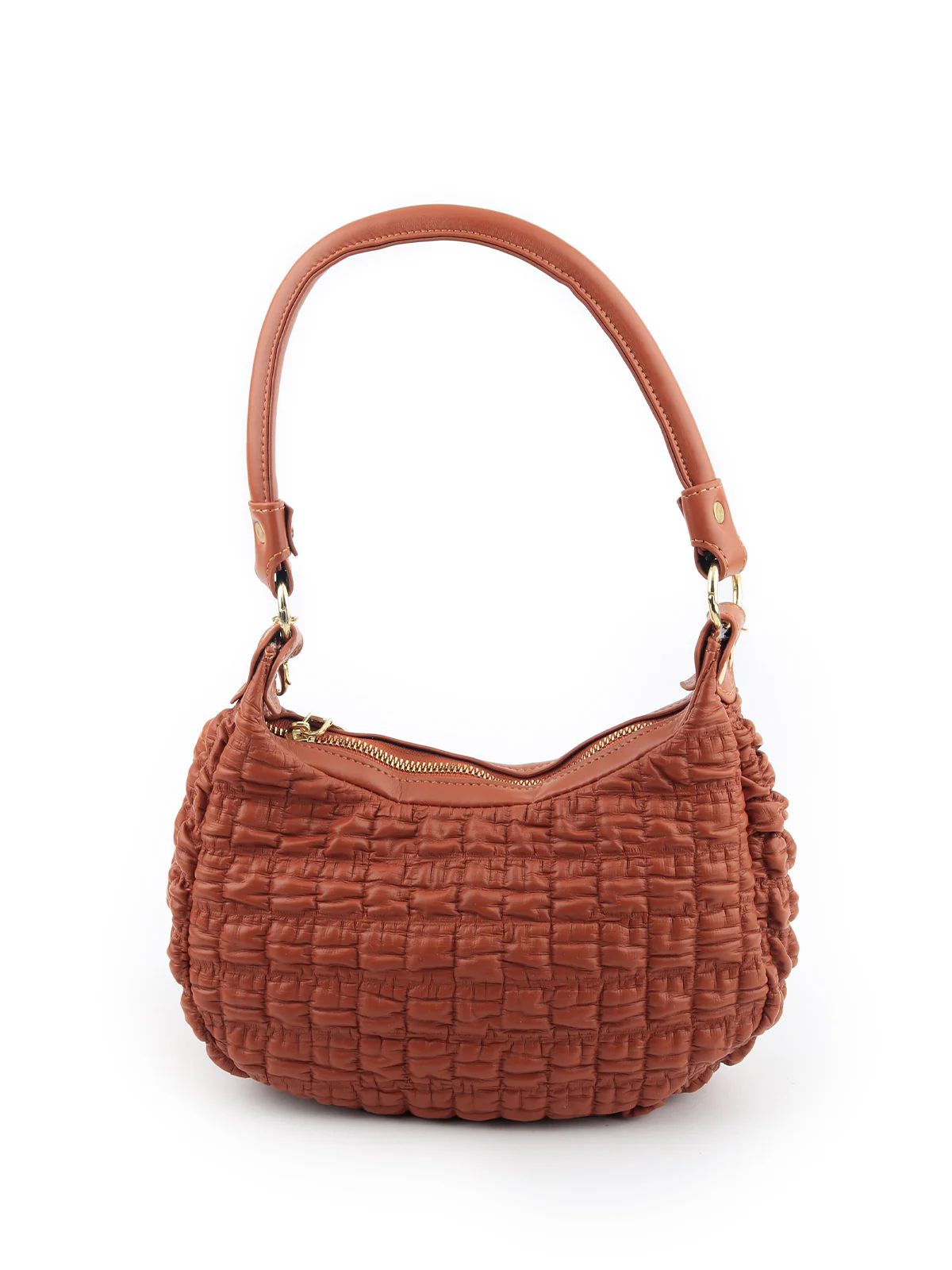 Odette Women Brown Textured Handbag - Image 5