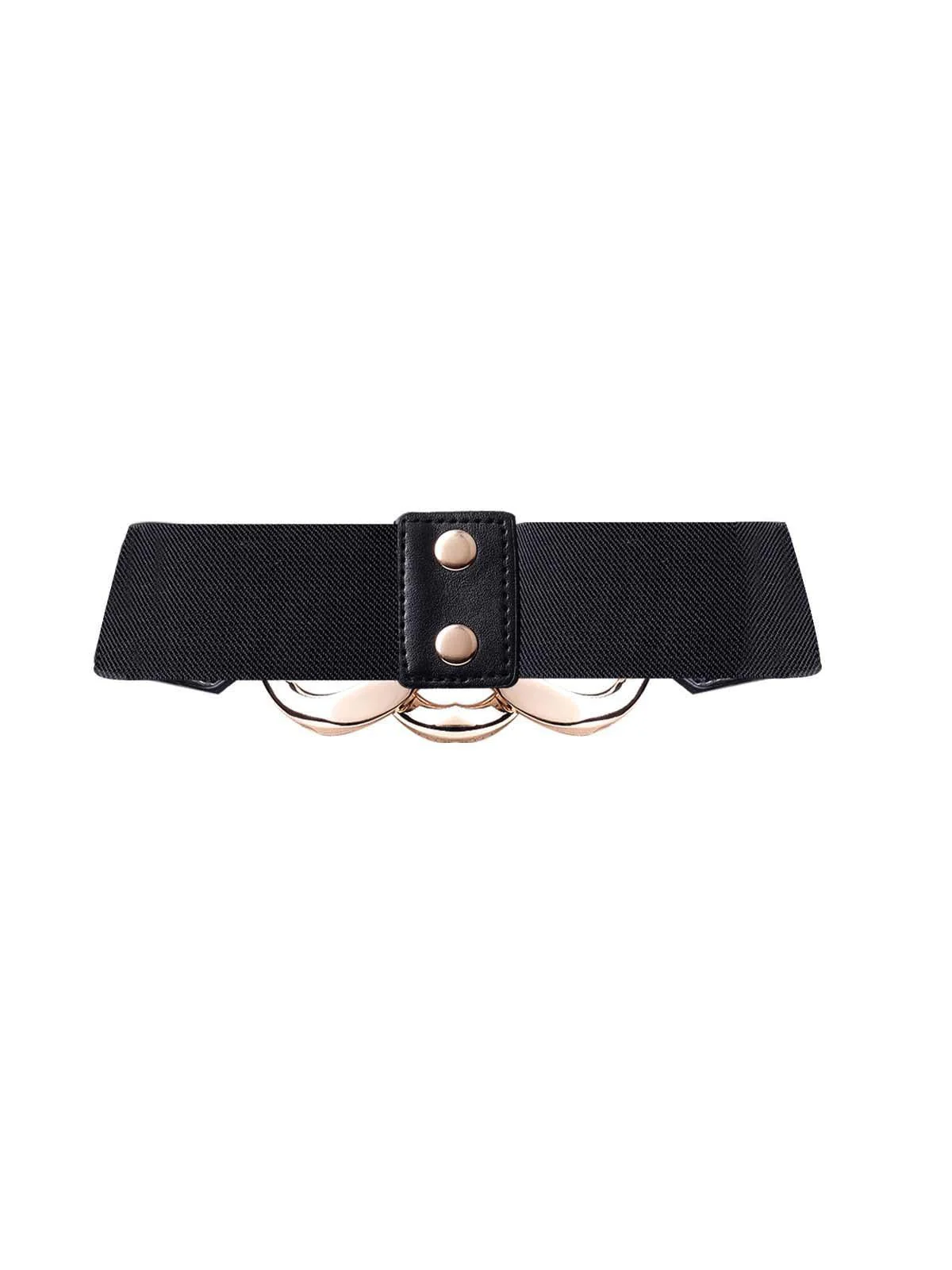 Odette Women Buckle Black Belt - Image 5