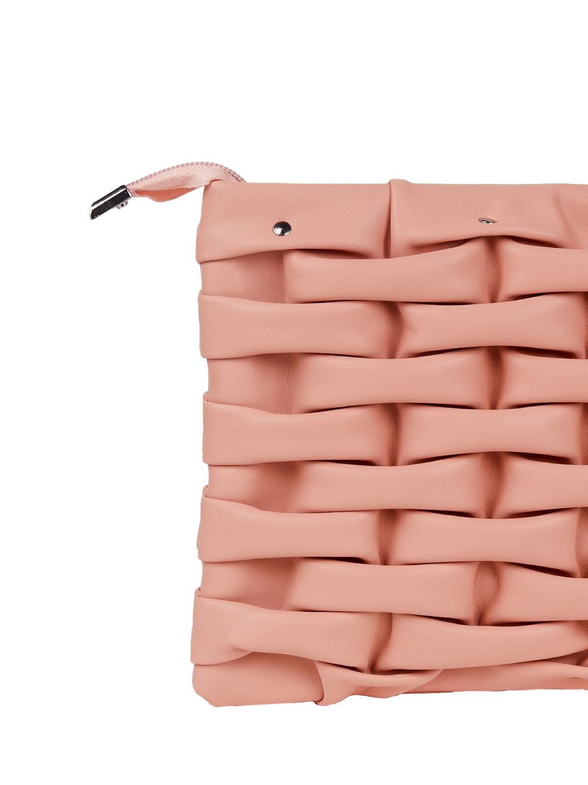 Odette Women Blush Pink Leatherette Bag - Image 5