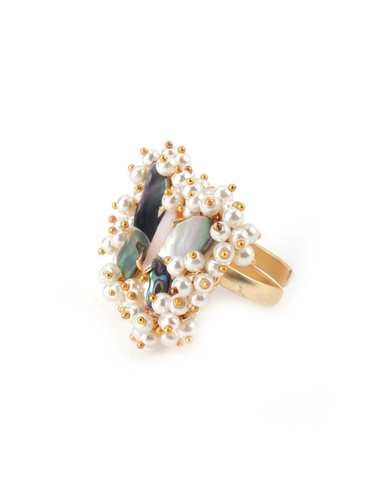 Odette Women Butterfly Shape White Luscious Ring - Image 4