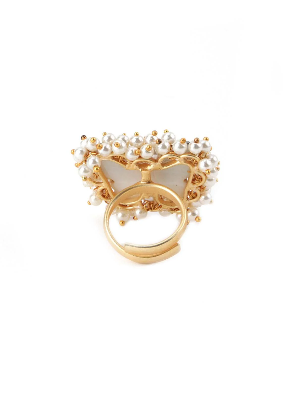 Odette Women Butterfly Shape White Luscious Ring - Image 6