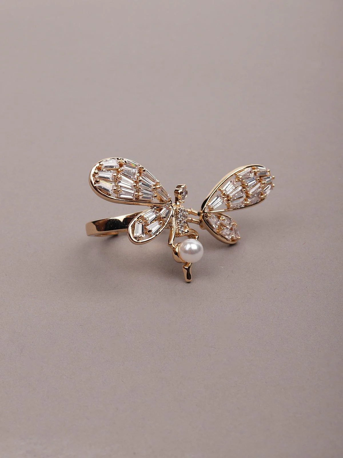 Odette Women Gold Metal Ring - Image 4