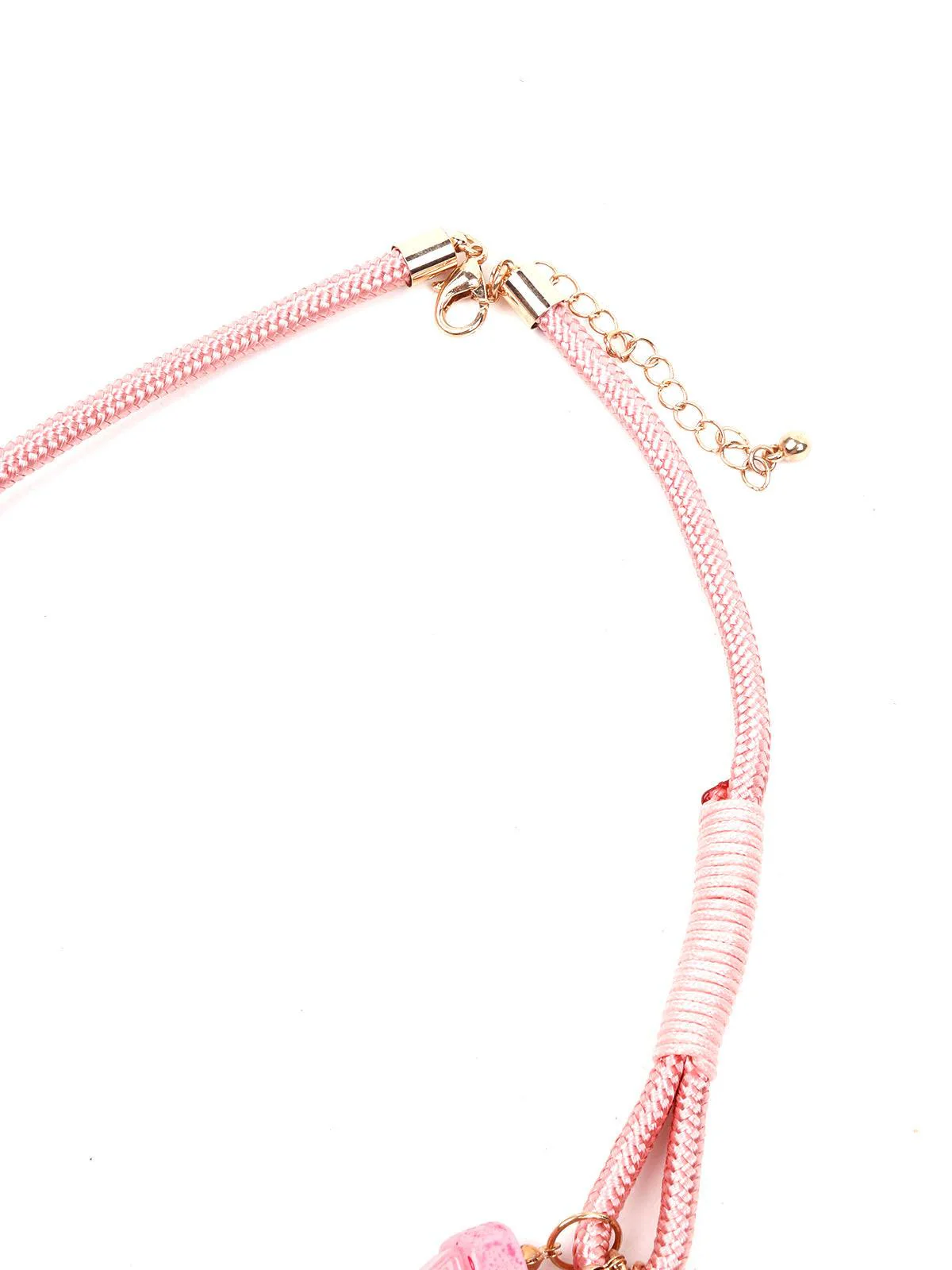 Odette Women Pink Metal Necklace-Pink - Image 5