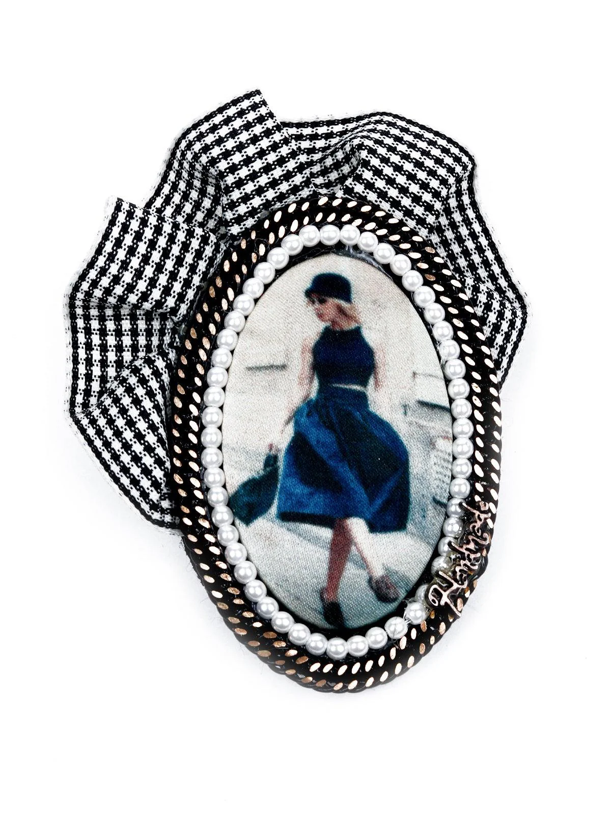Odette Women Black Metal Brooch - Image 3
