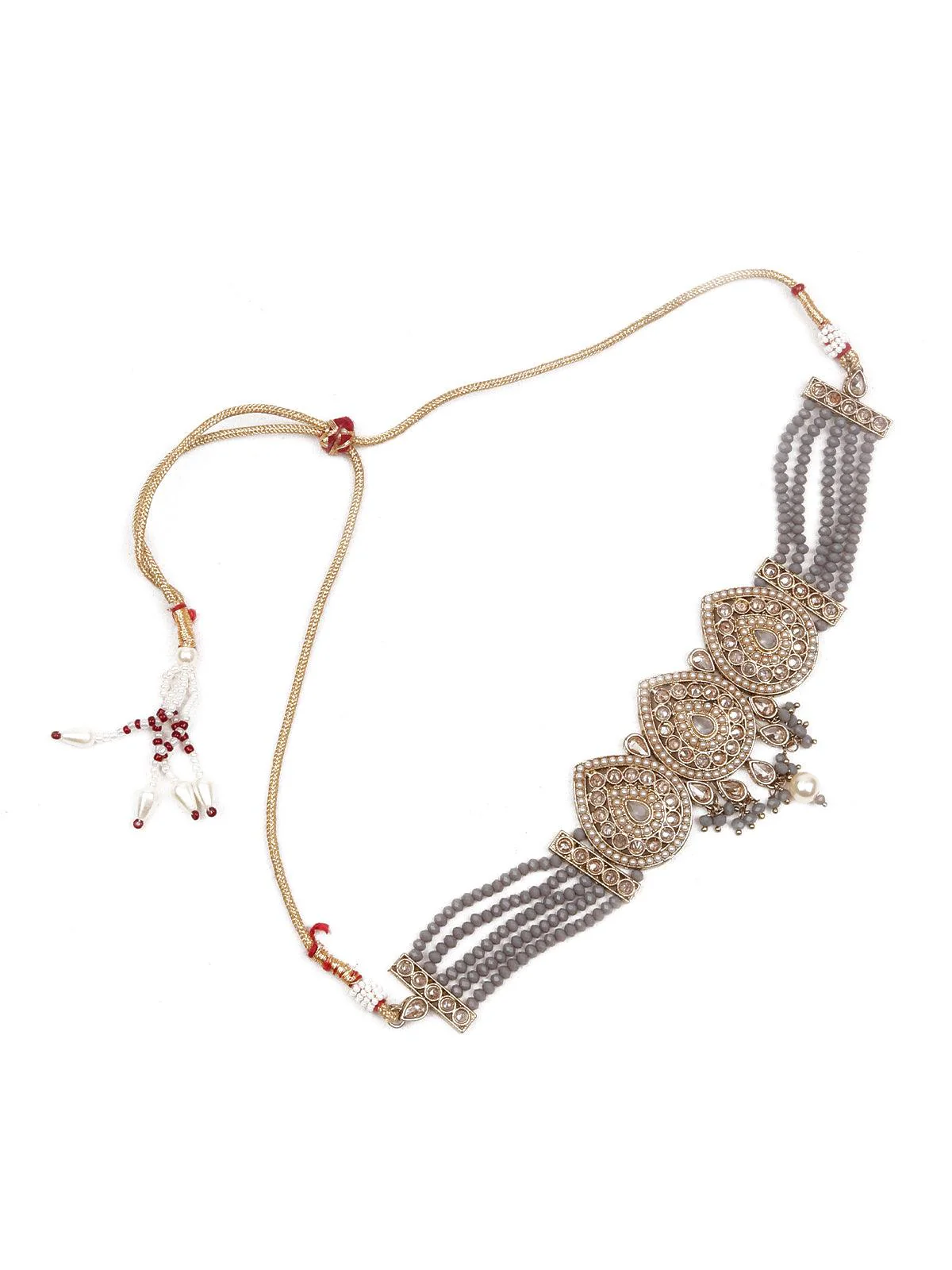 Odette Women Choker With Cool Grey Vibes - Image 4