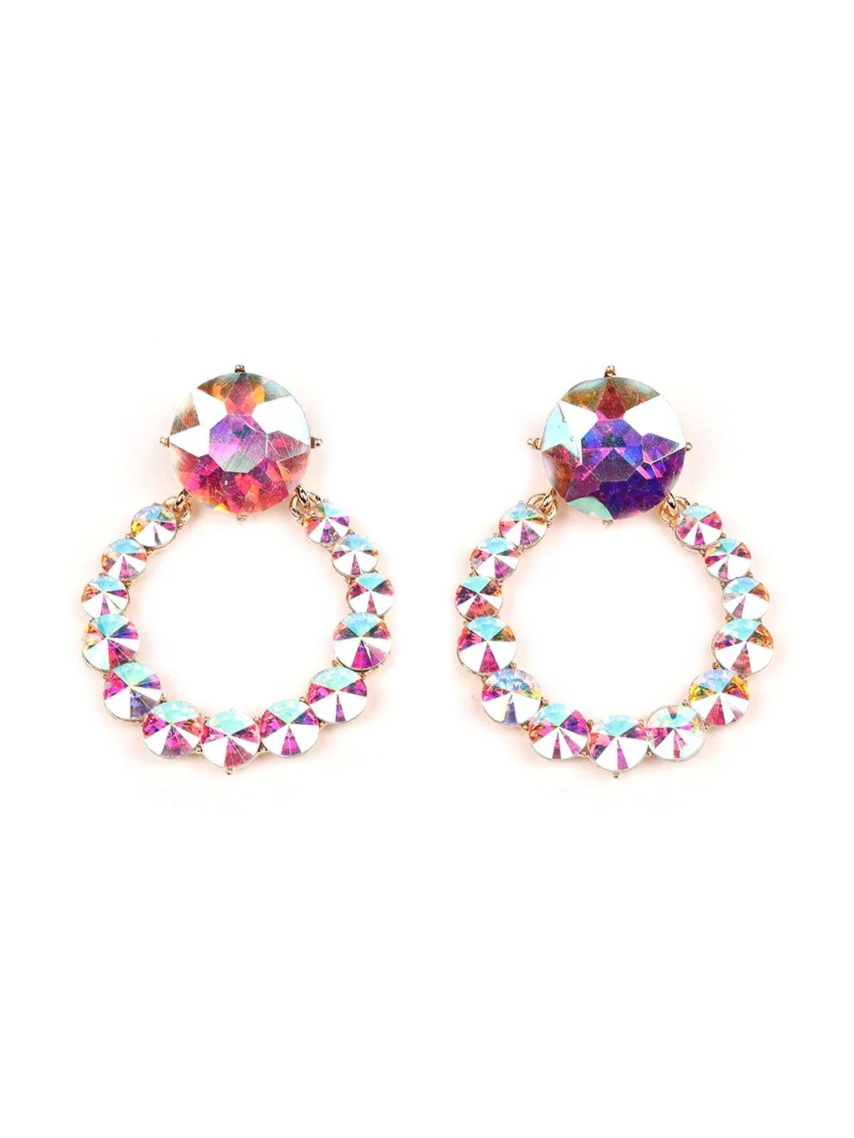 Odette Women Clear Metal Earrings - Image 3