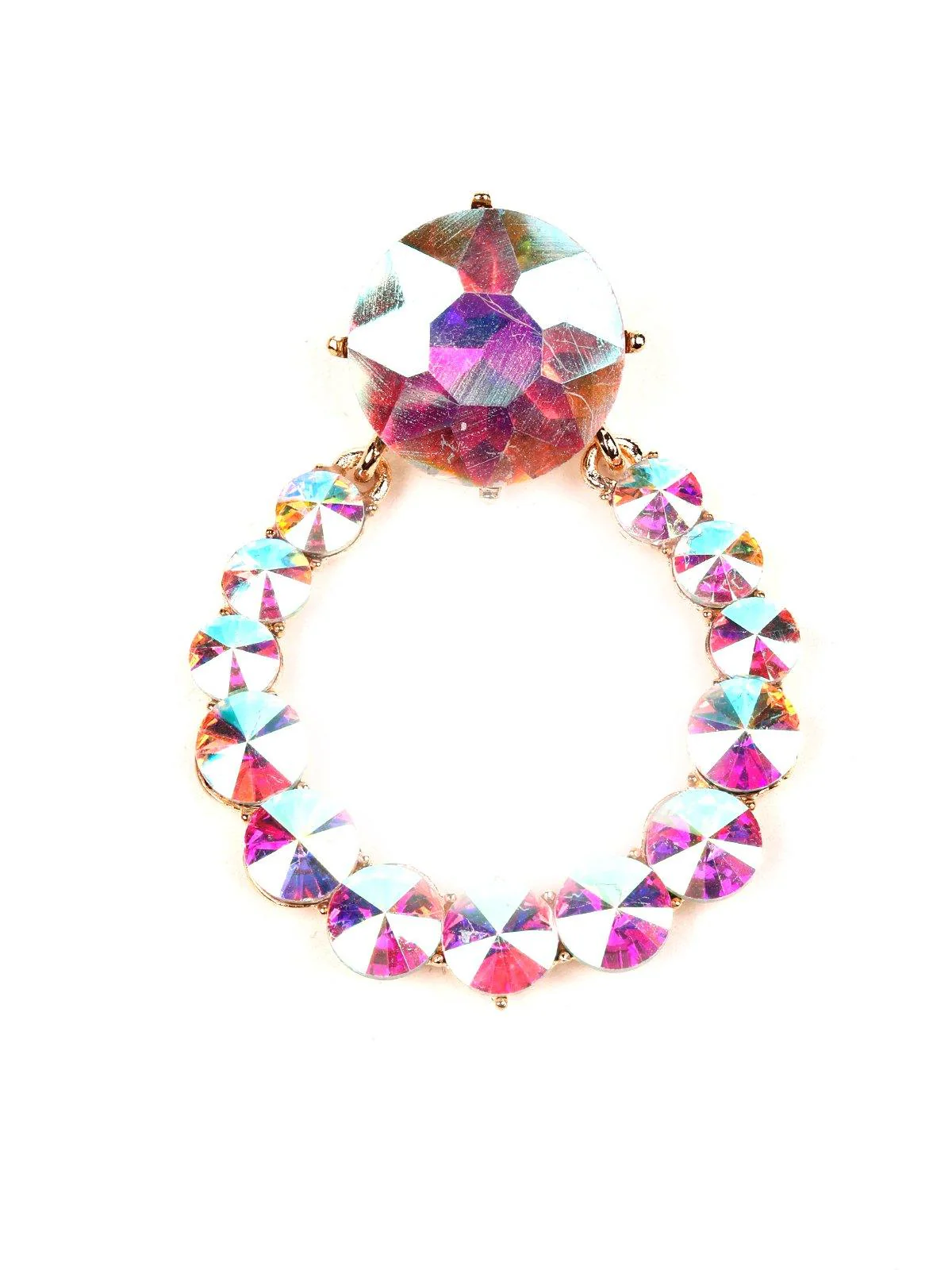 Odette Women Clear Metal Earrings - Image 4