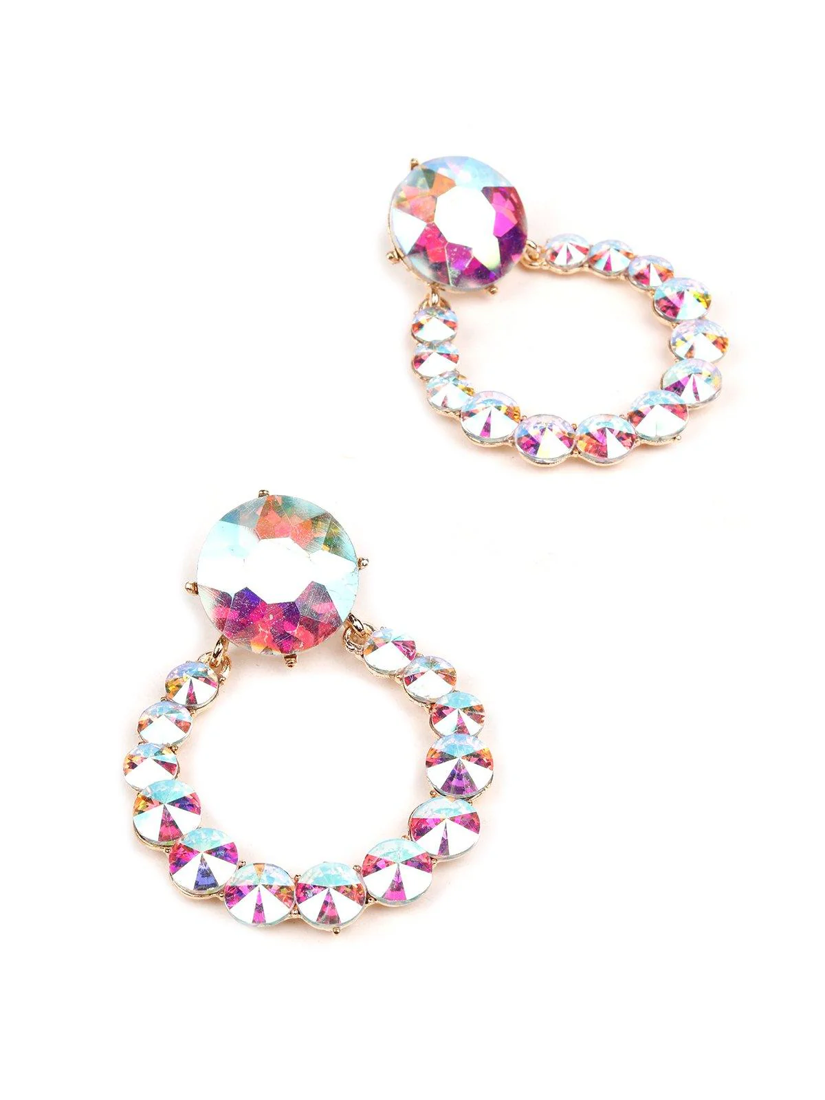 Odette Women Clear Metal Earrings - Image 5