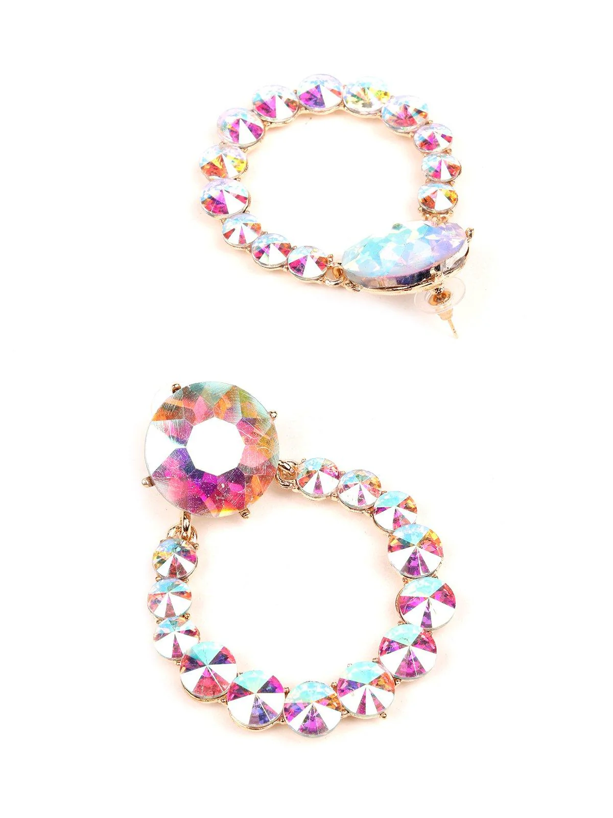Odette Women Clear Metal Earrings - Image 6