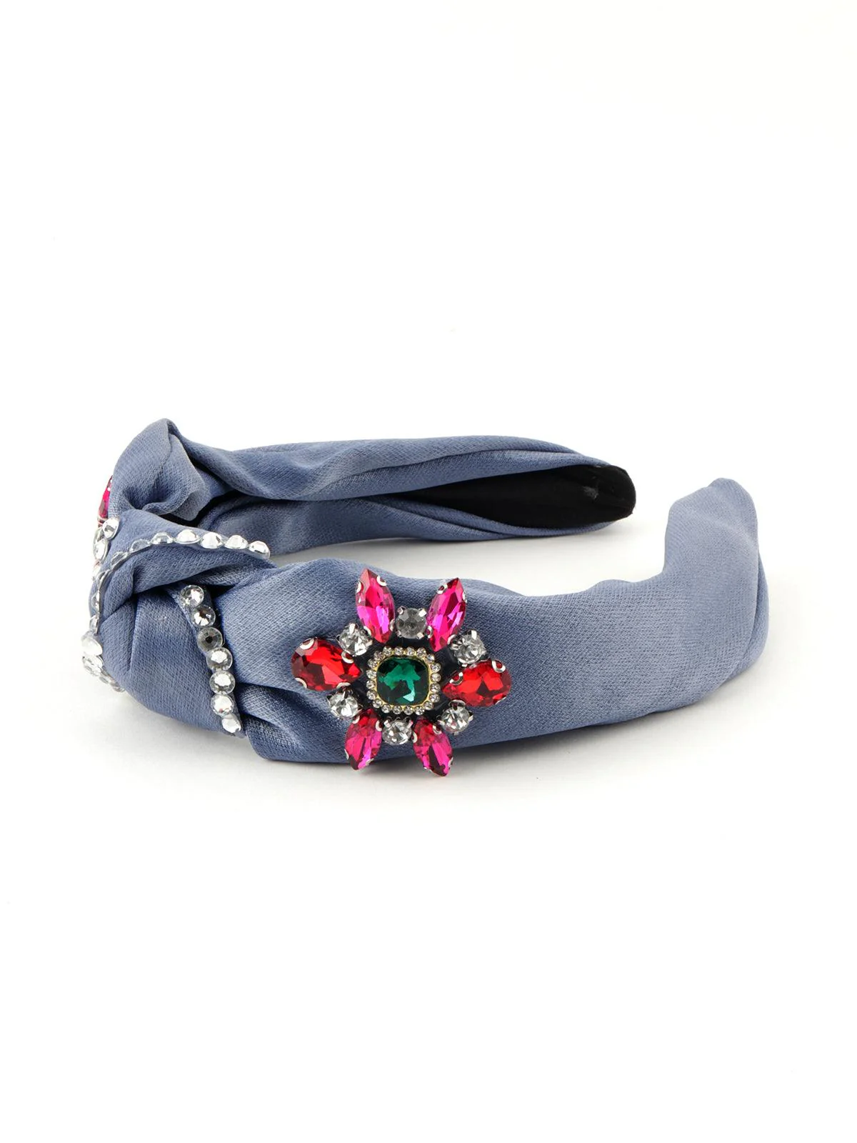 Odette Women Chunky Multicolored Grey Hairband - Image 6
