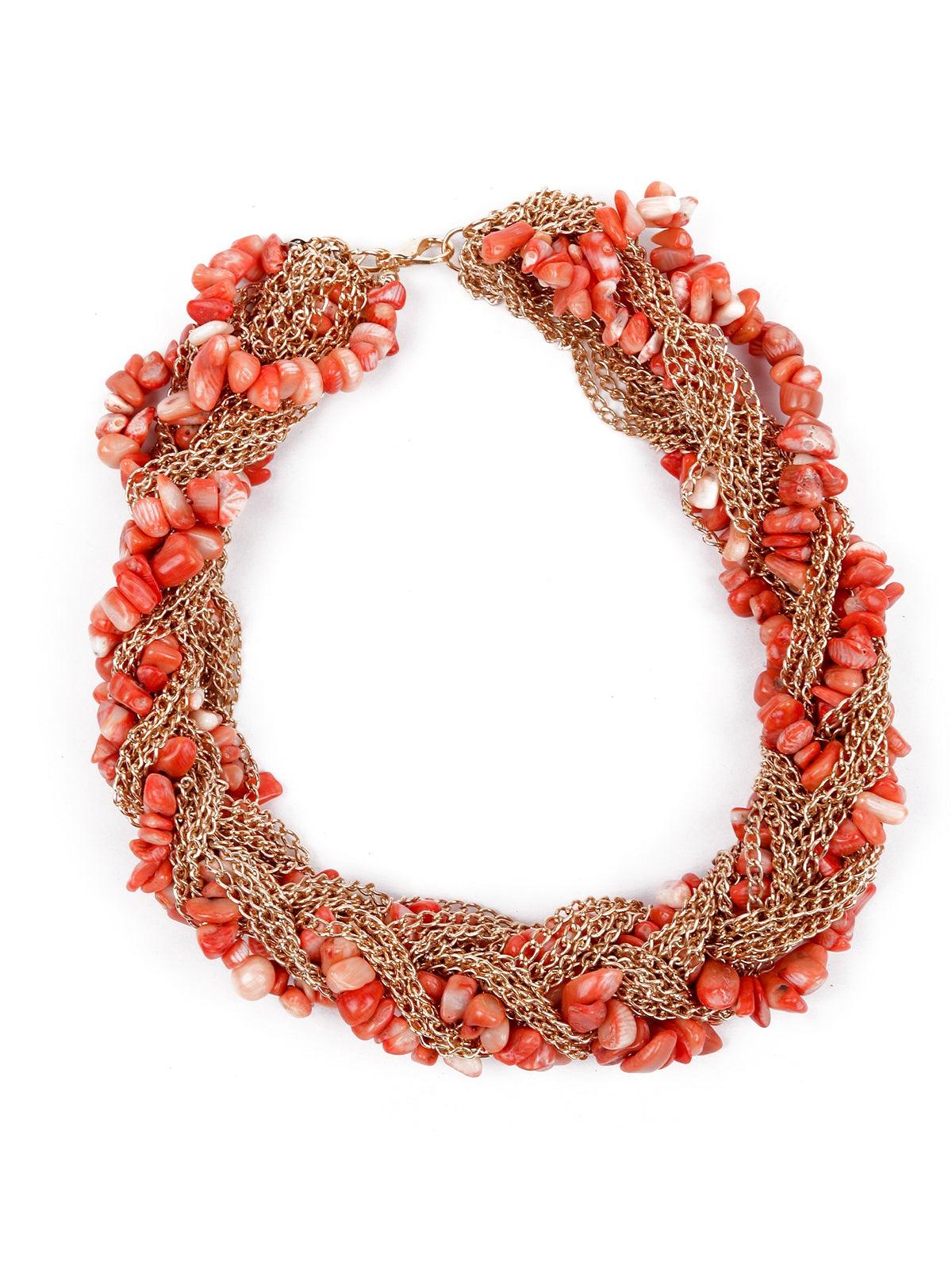 Odette Women Red Metal Necklace - Image 3