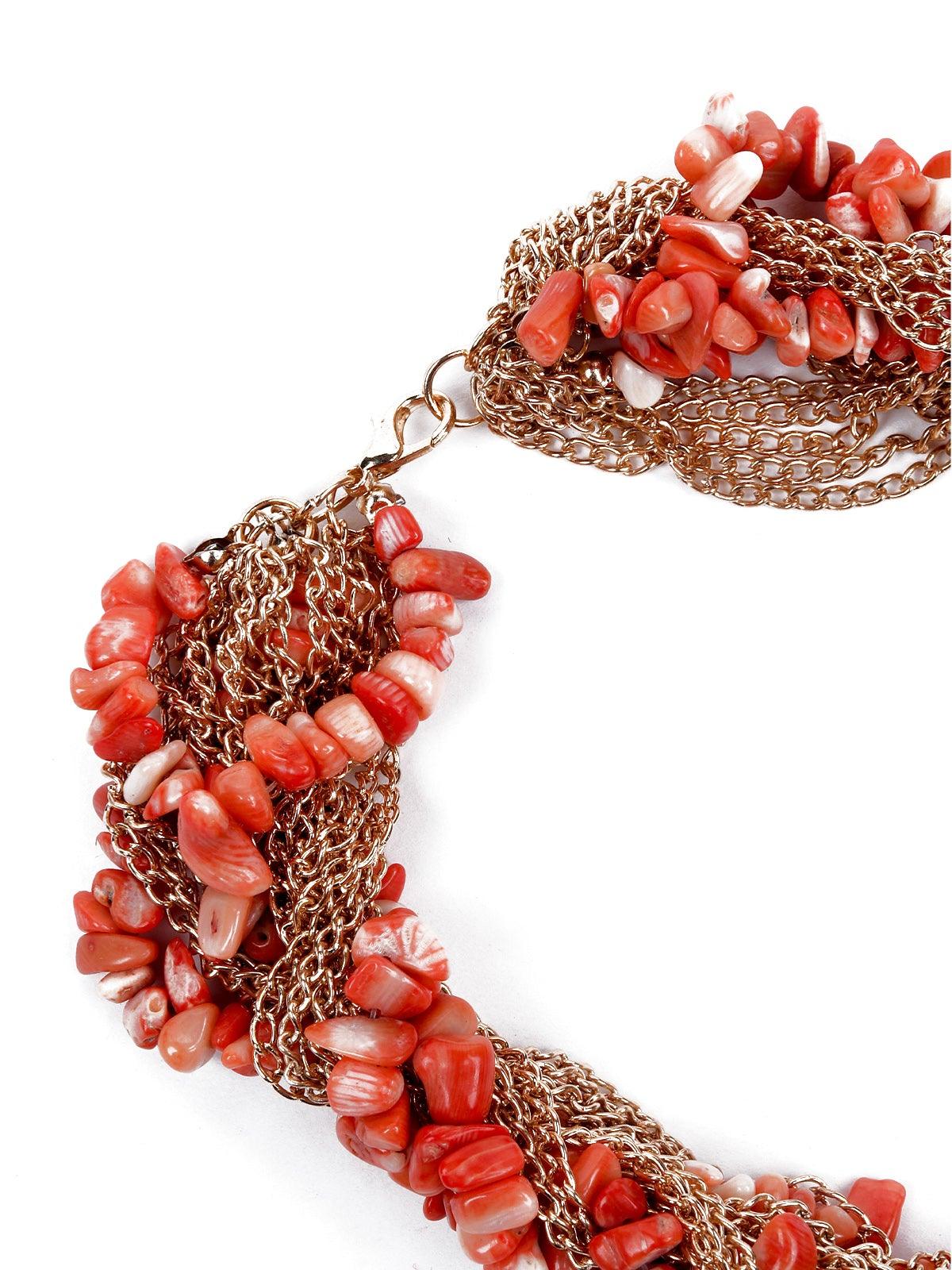 Odette Women Red Metal Necklace - Image 6