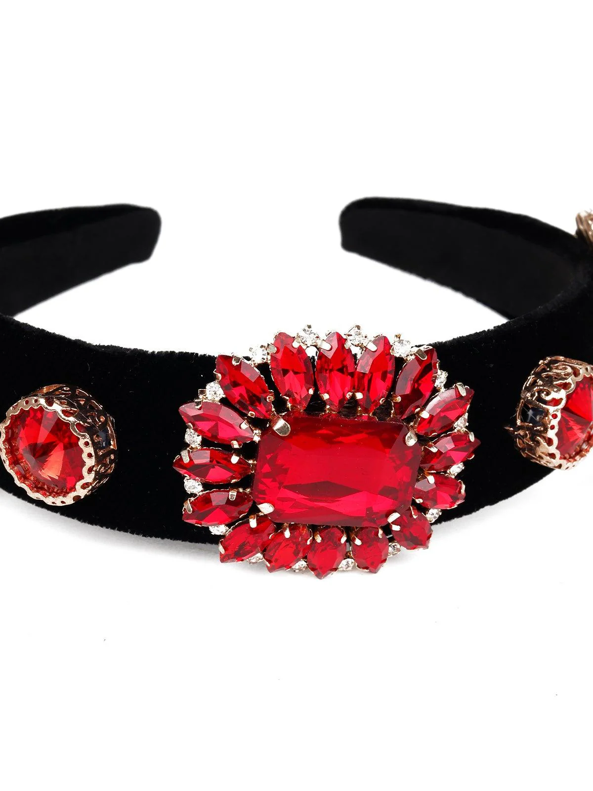 Odette Women Red Rhinestones Hairband - Image 6