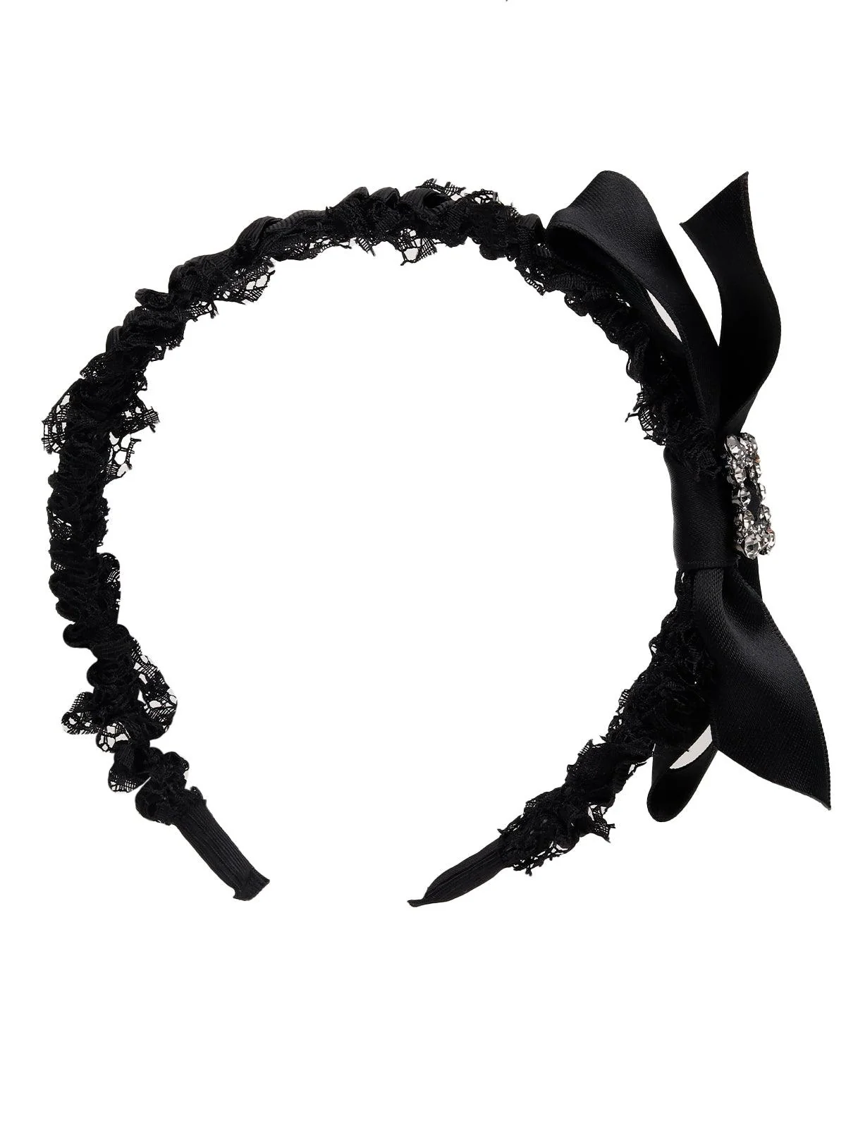 Odette Women Black Rhinestones Hairband - Image 3