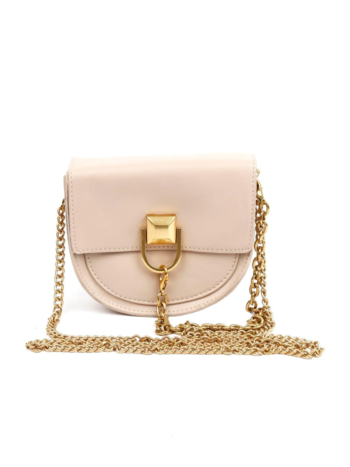 Odette Women Gold Metal Belt-Bag - Image 7