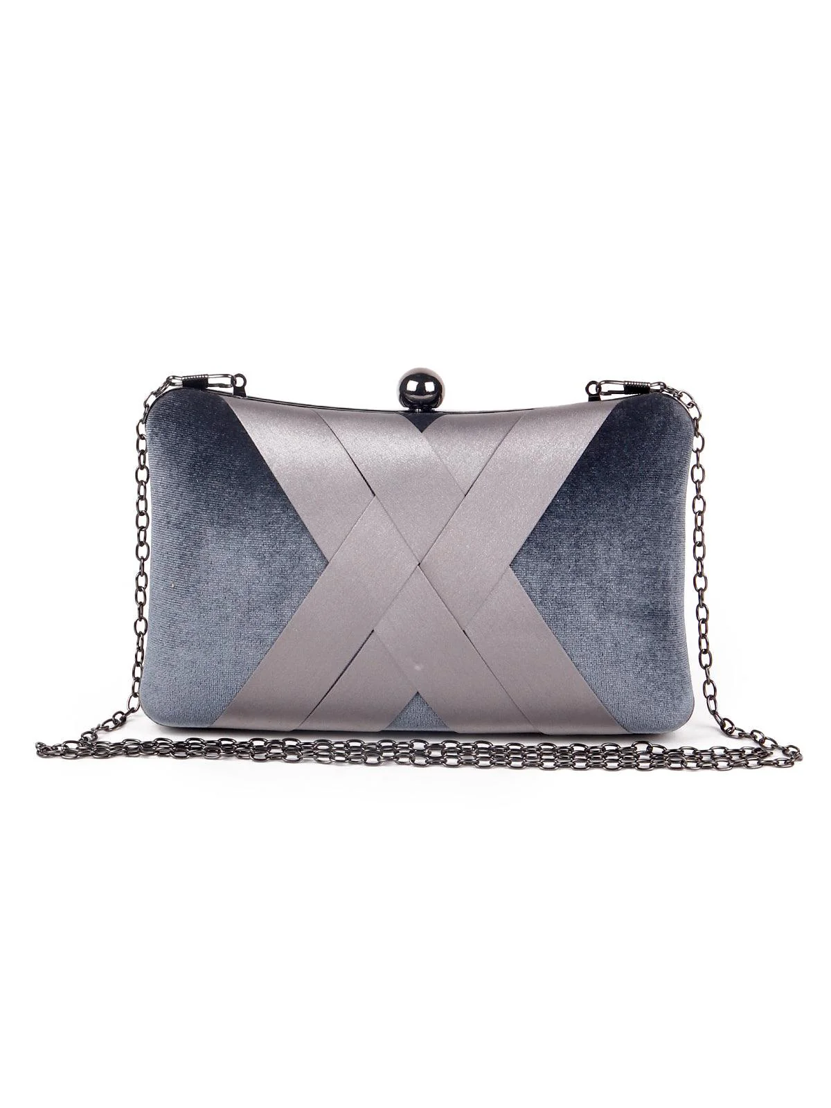 Odette Classic Grey Box Sling Bag For Women - Image 3