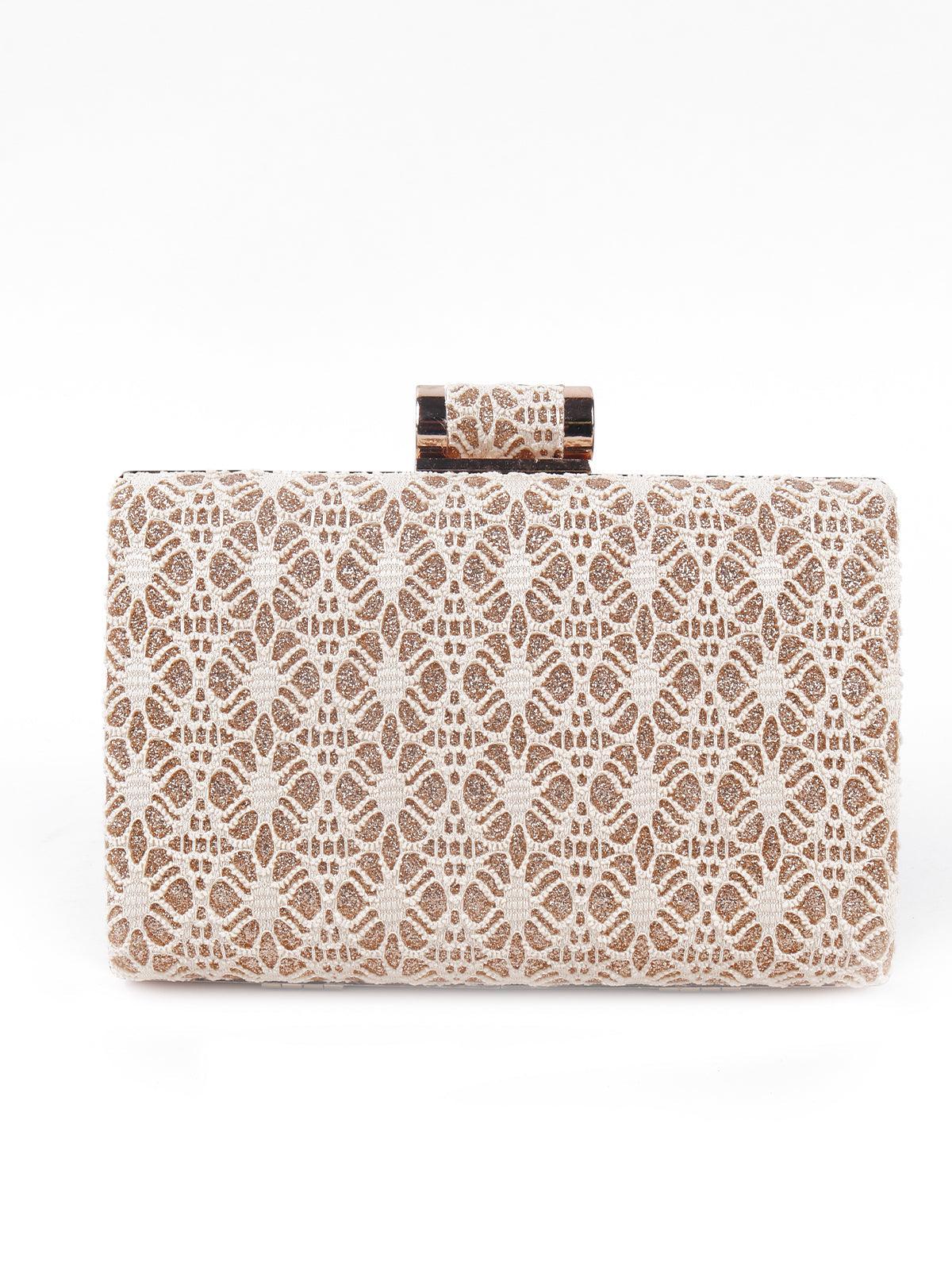 Odette Classic White Lace Box Sling Bag For Women - Image 5