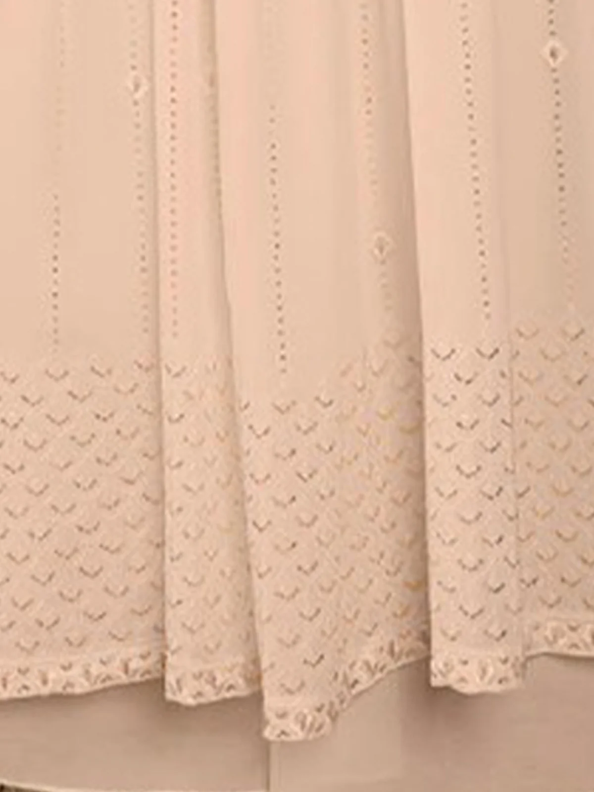 Odette Women Classy Beige Georgette Stitched Salwar Suit - Image 3